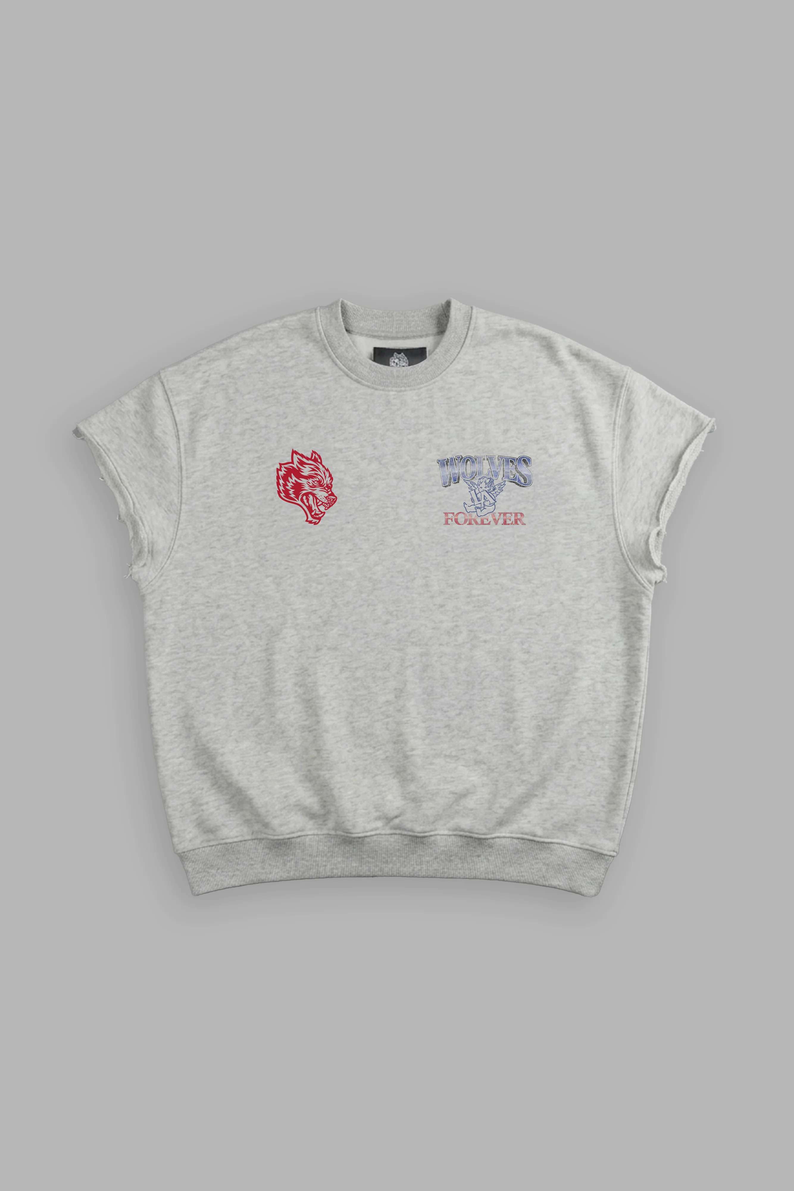 La Heritage Cap Sleeve London Crewneck in Light Athletic Gray - Image 2