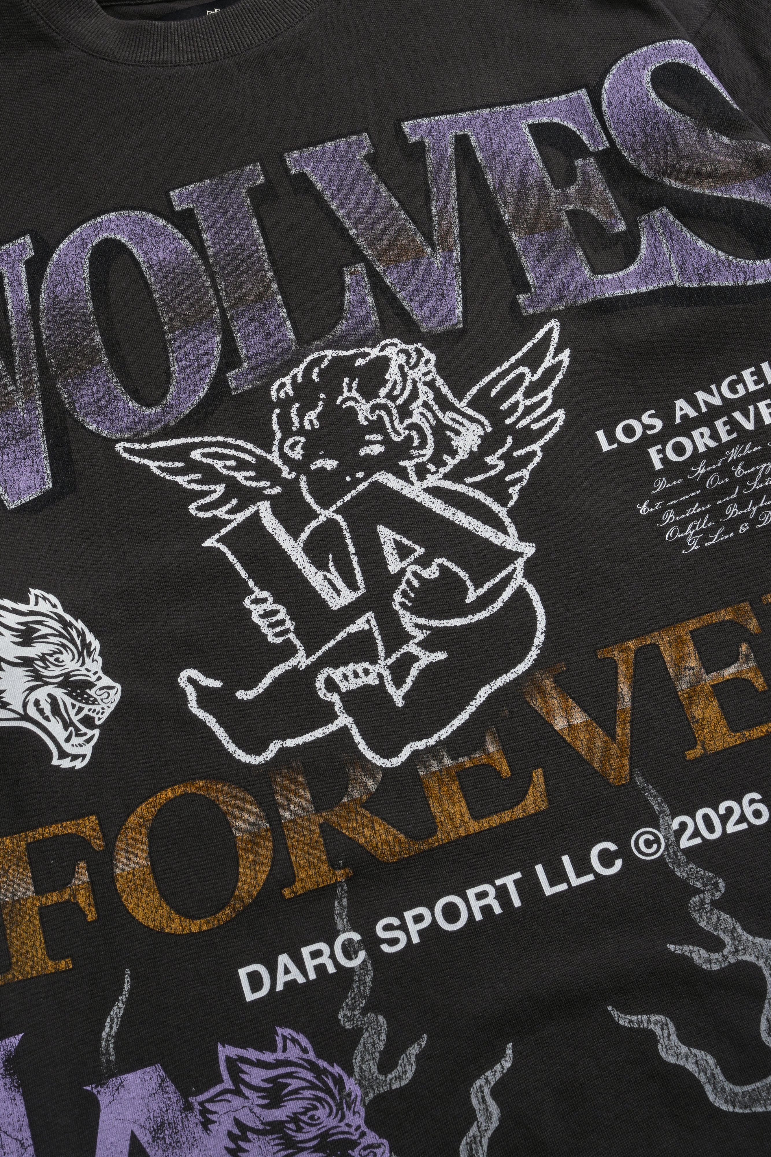 La Heritage Premium Oversized Tee in Wolf Gray - Image 17