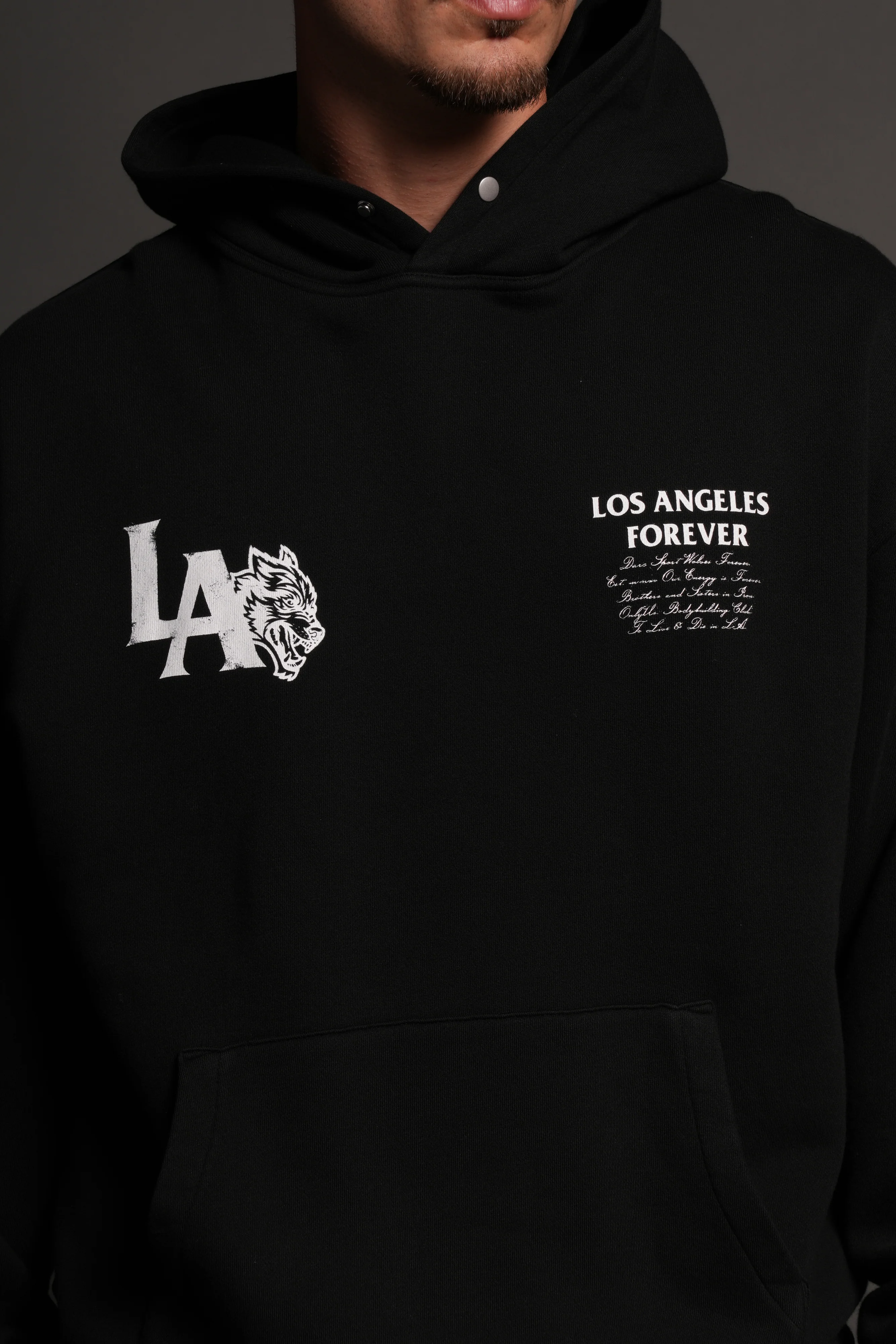 La Wolves V2 Pierce Hoodie in Black - Image 7