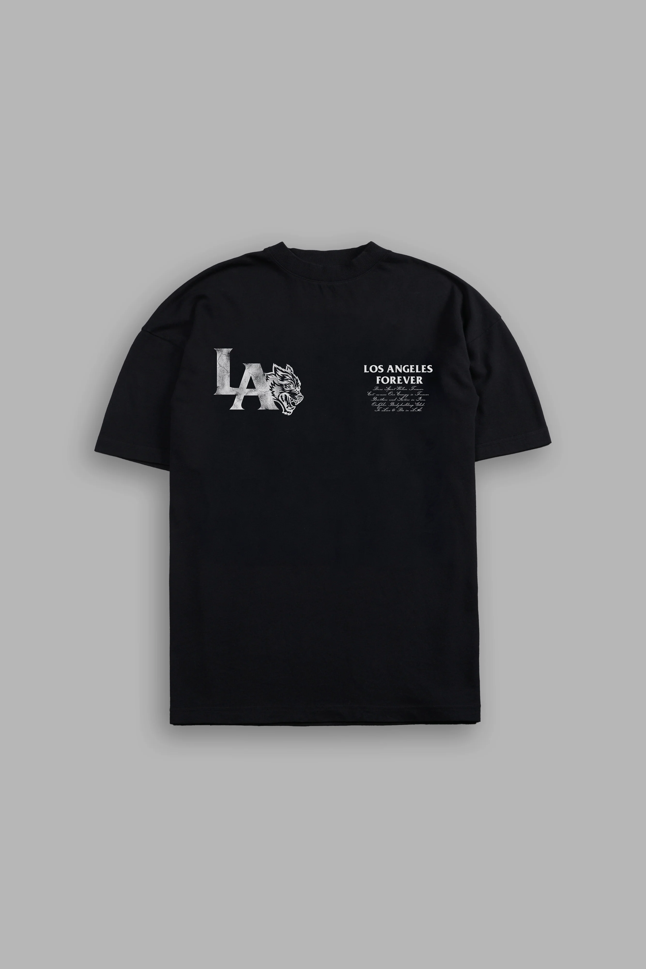 La Wolves V2 Premium Oversized Tee in Black - Image 2
