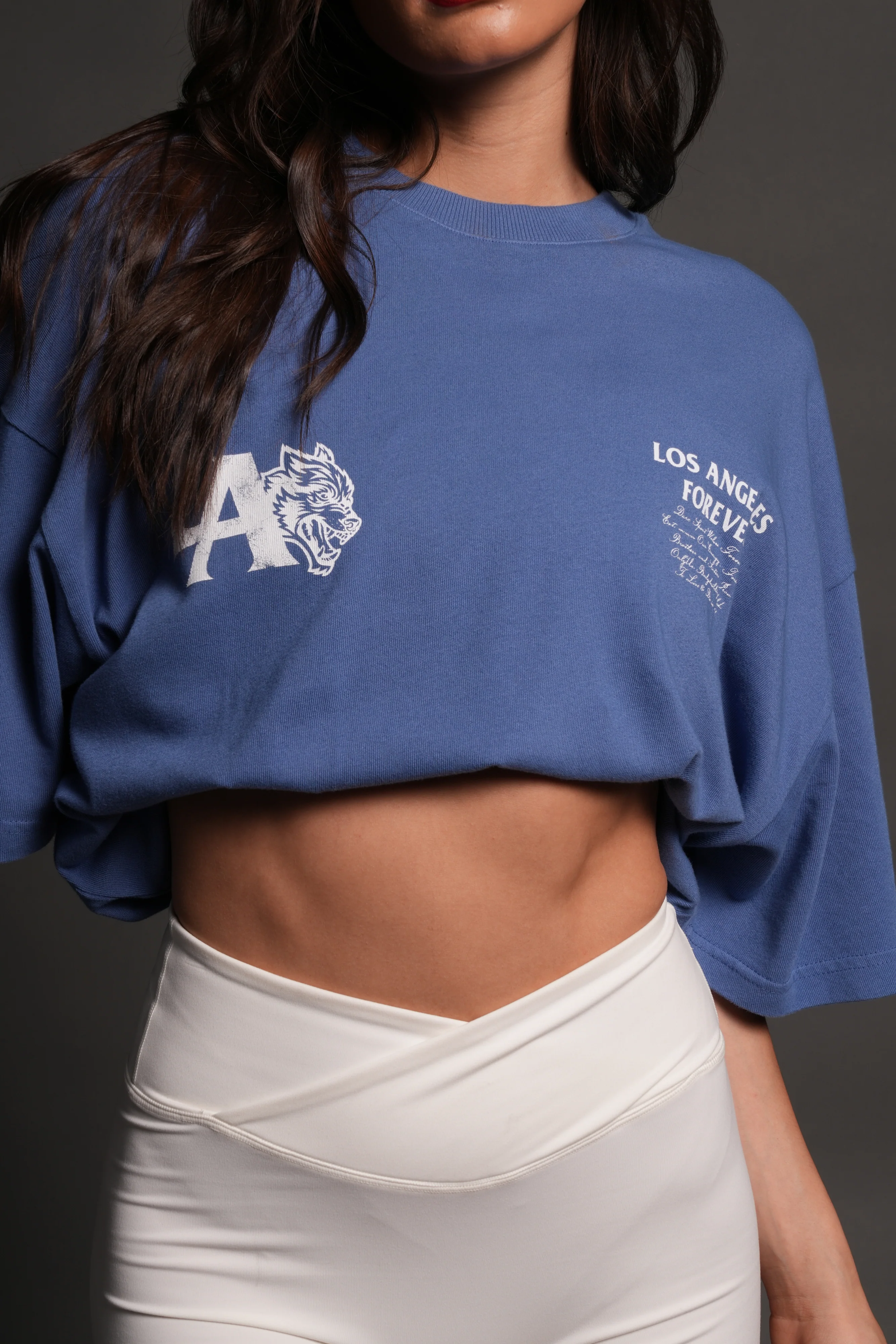 La Wolves V2 Premium Oversized Tee in La Blue - Image 16