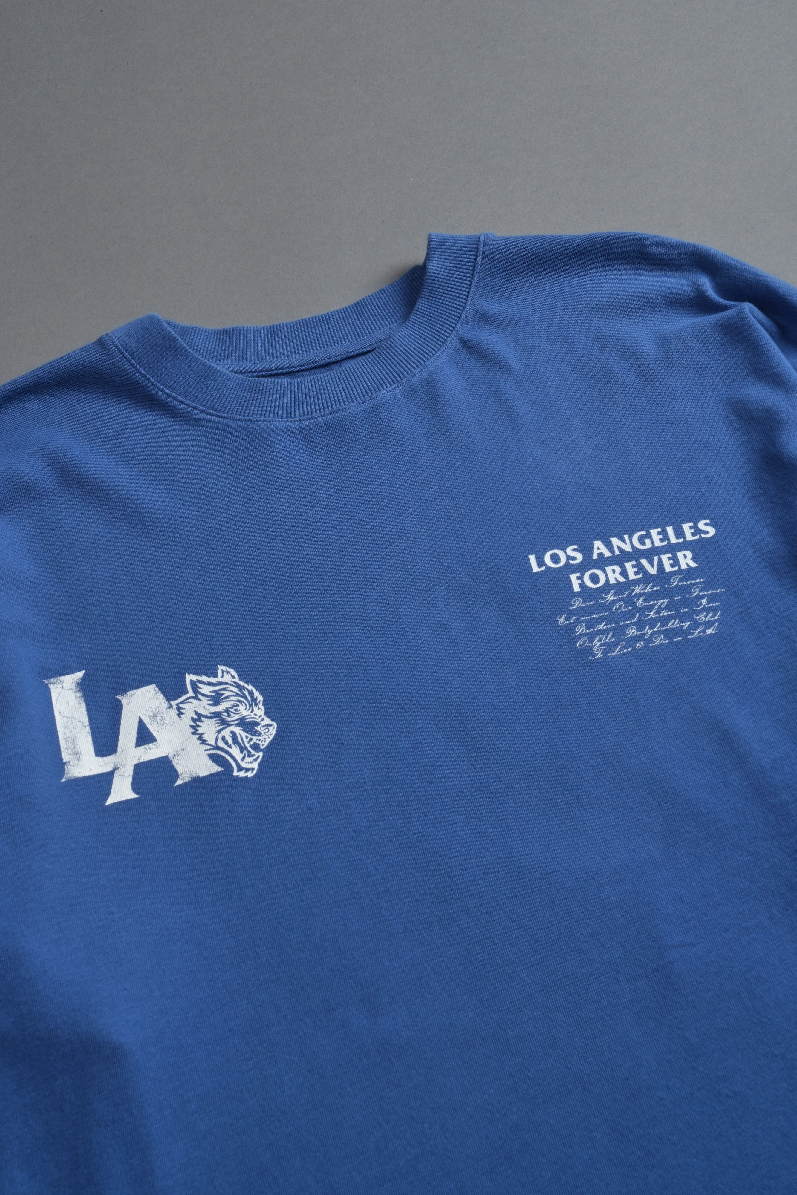 La Wolves V2 Premium Oversized Tee in La Blue - Image 7