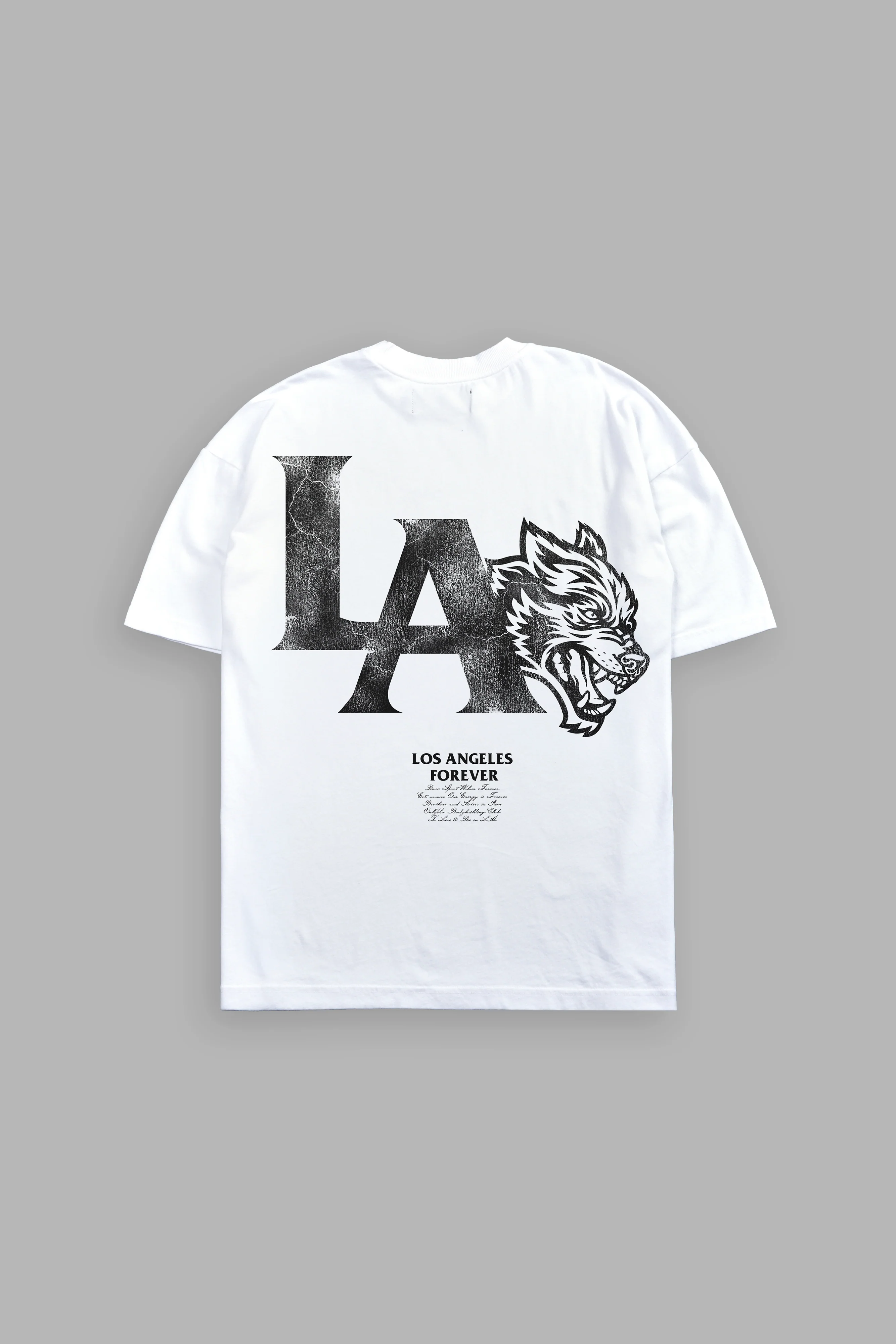 La Wolves V2 Premium Oversized Tee in White