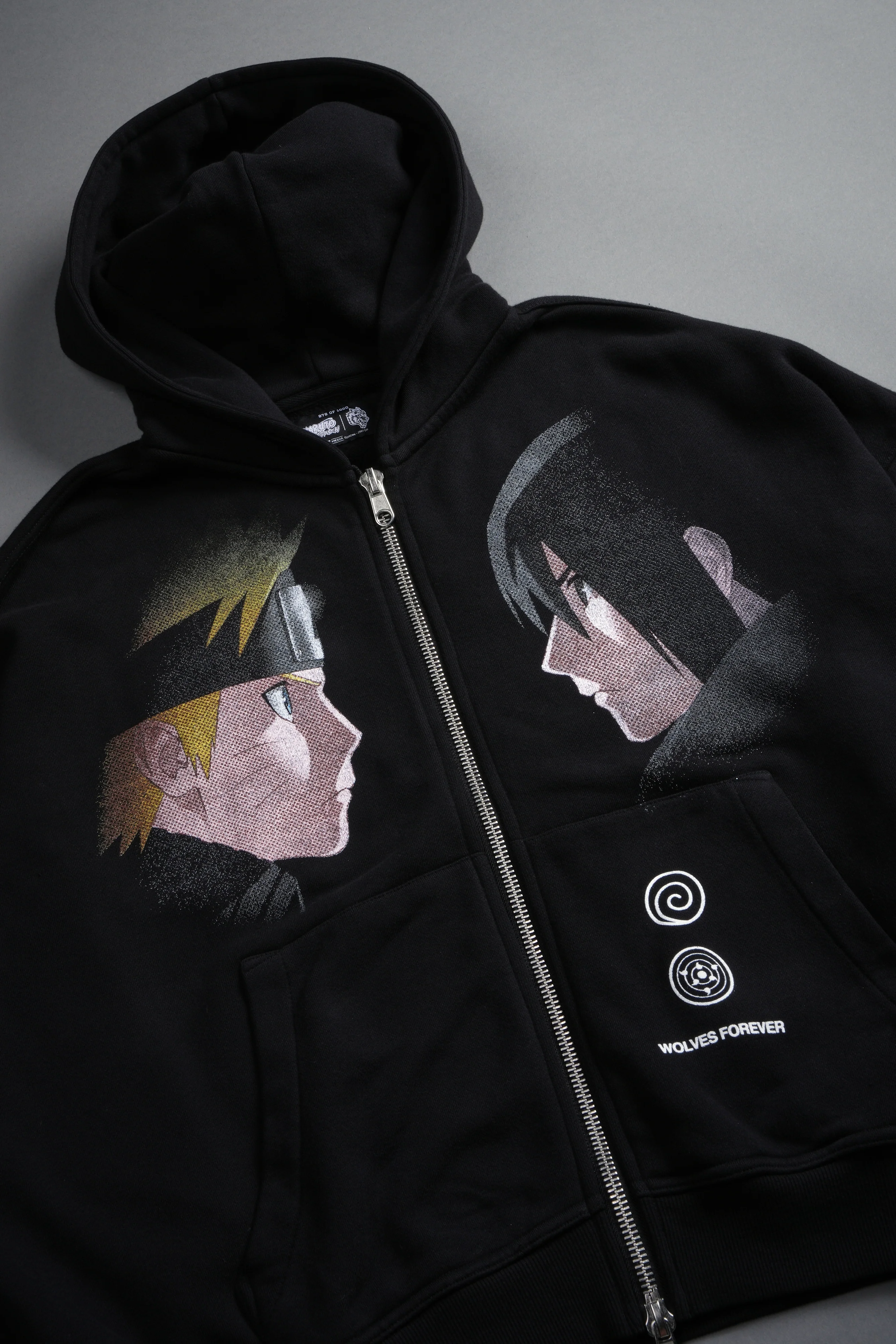 Last Battle Vex Double Zip Hoodie in Black - Image 11