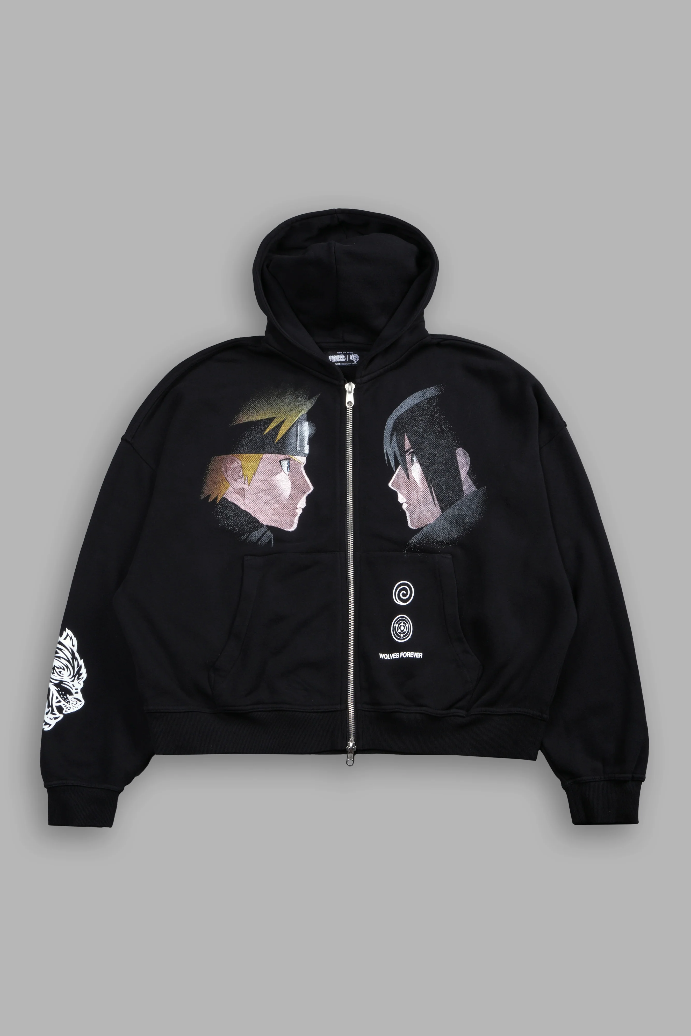 Last Battle Vex Double Zip Hoodie in Black - Image 4
