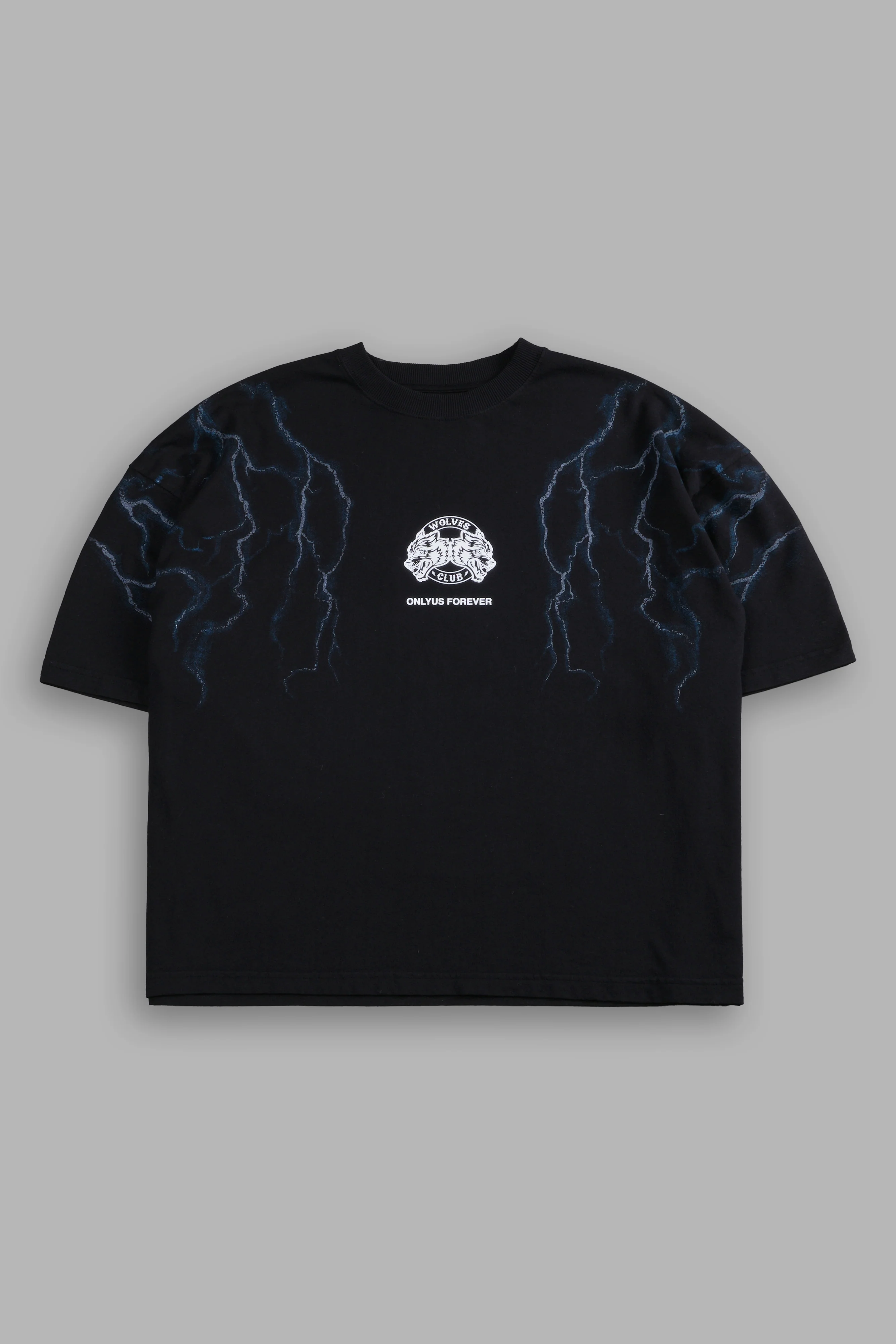 Lightning Strike Grunge "Box Cut" Tee in Black - Image 3