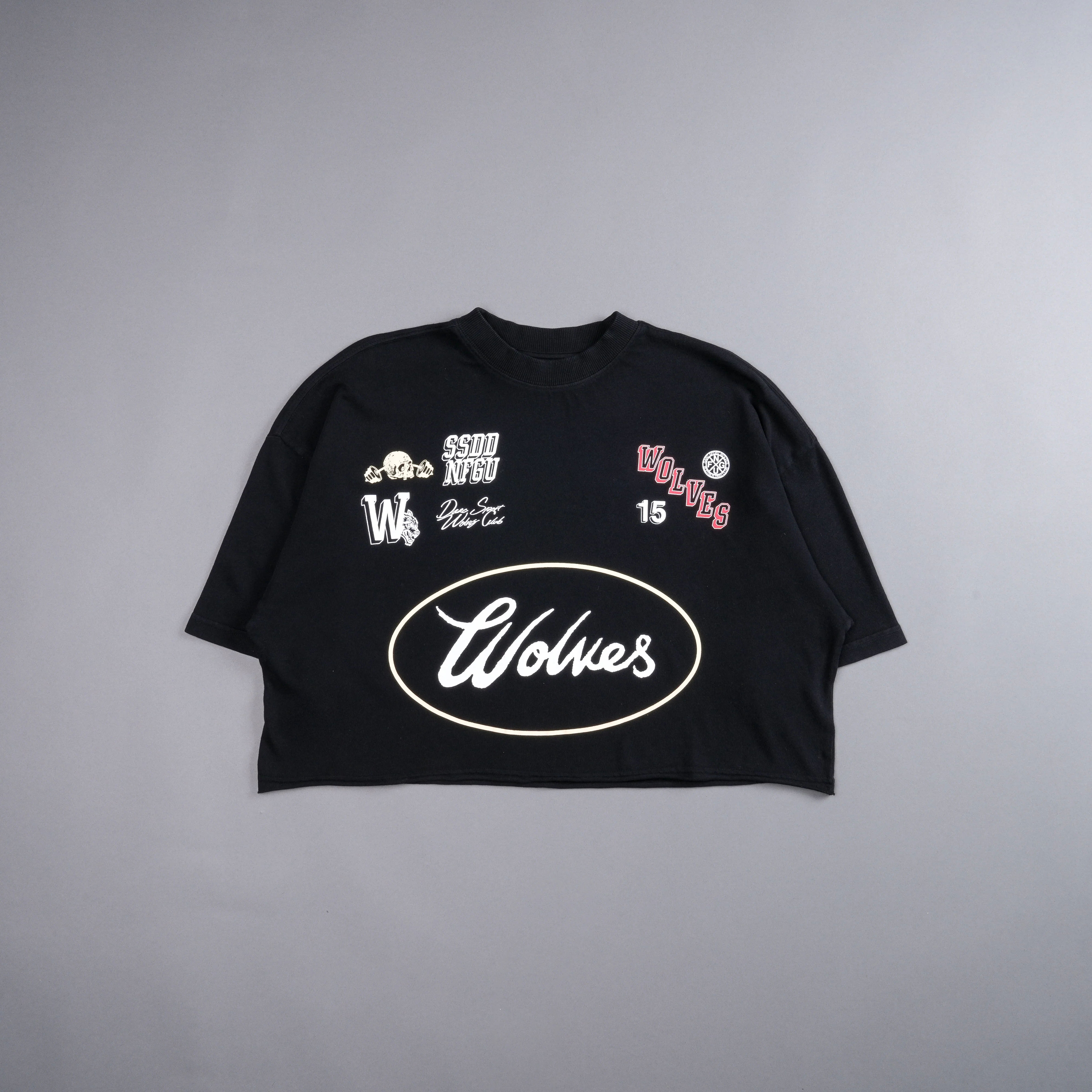 Live Fast V2 "Premium" Oversized (Cropped) Tee in Black - Image 3