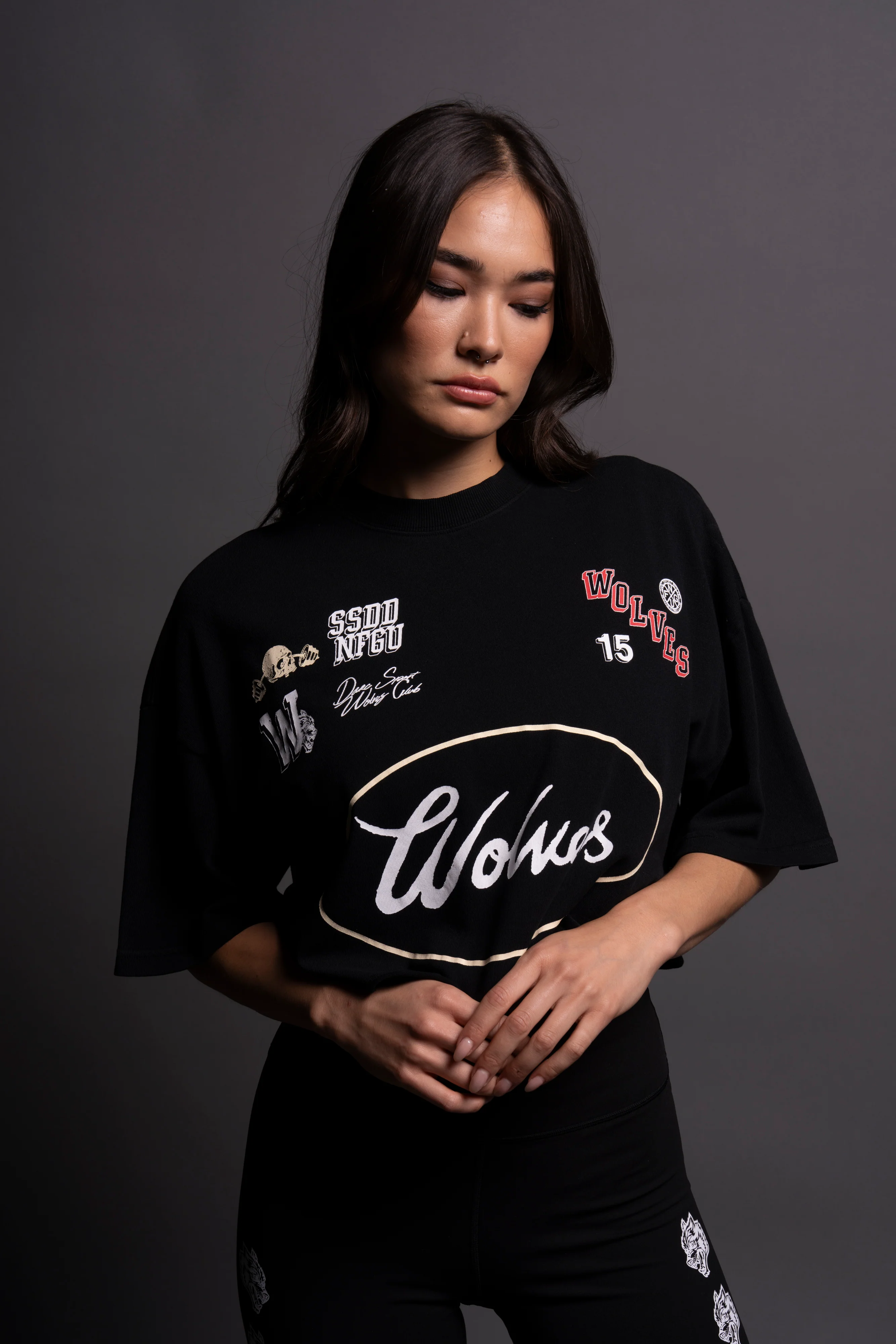 Live Fast V2 "Premium" Oversized (Cropped) Tee in Black - Image 9