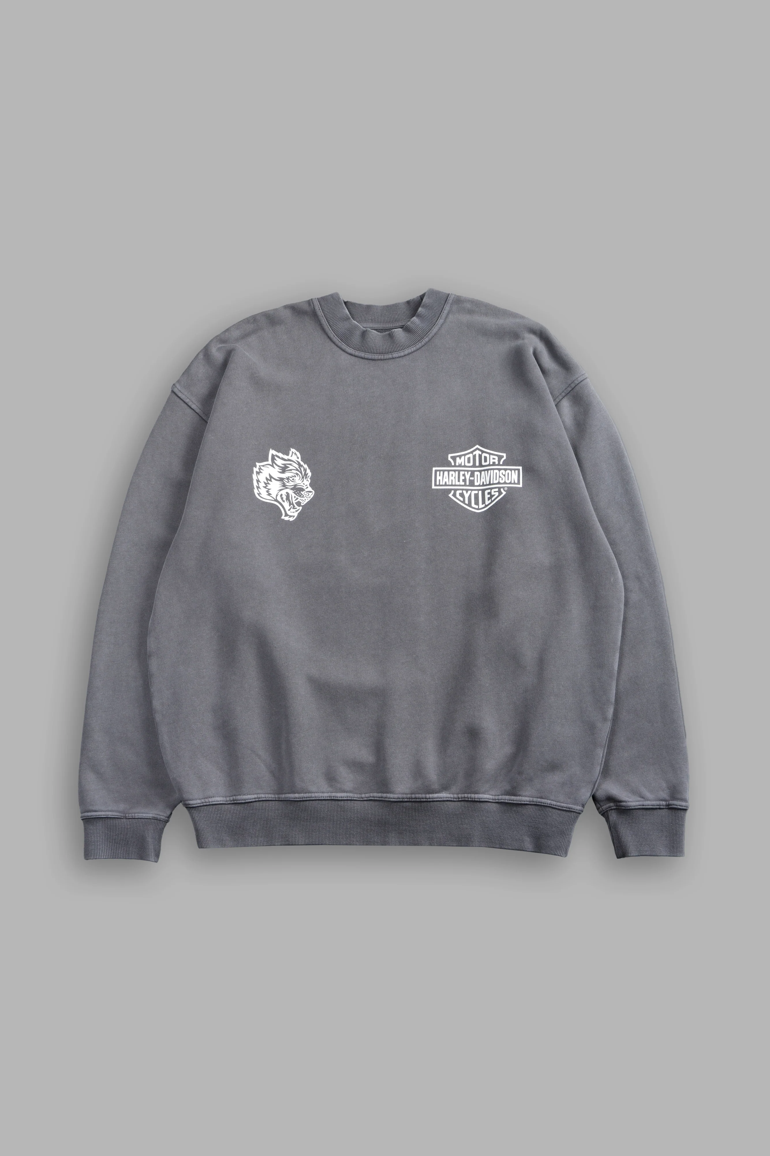 Live Free H-D London Crewneck in Slate Gray - Image 3