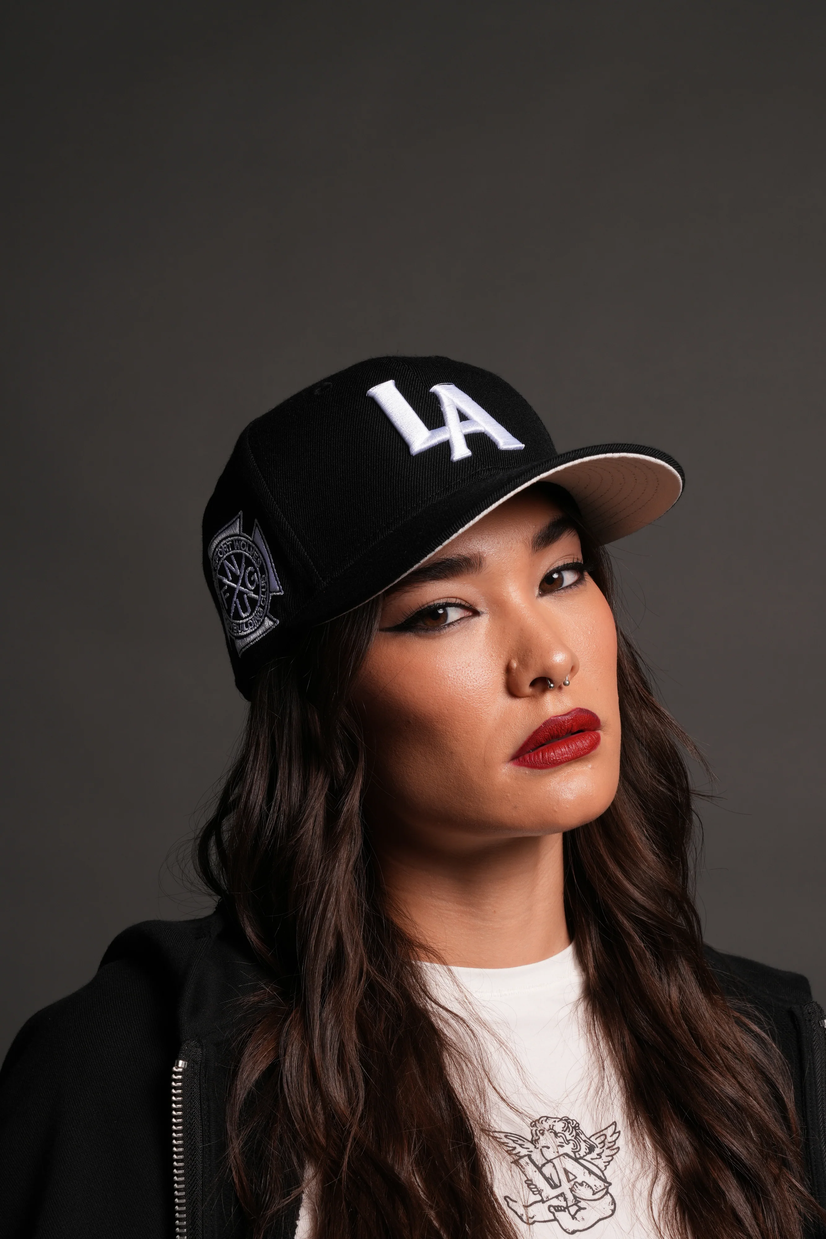 Los Angeles Forever Fitted Cap in Black - Image 7