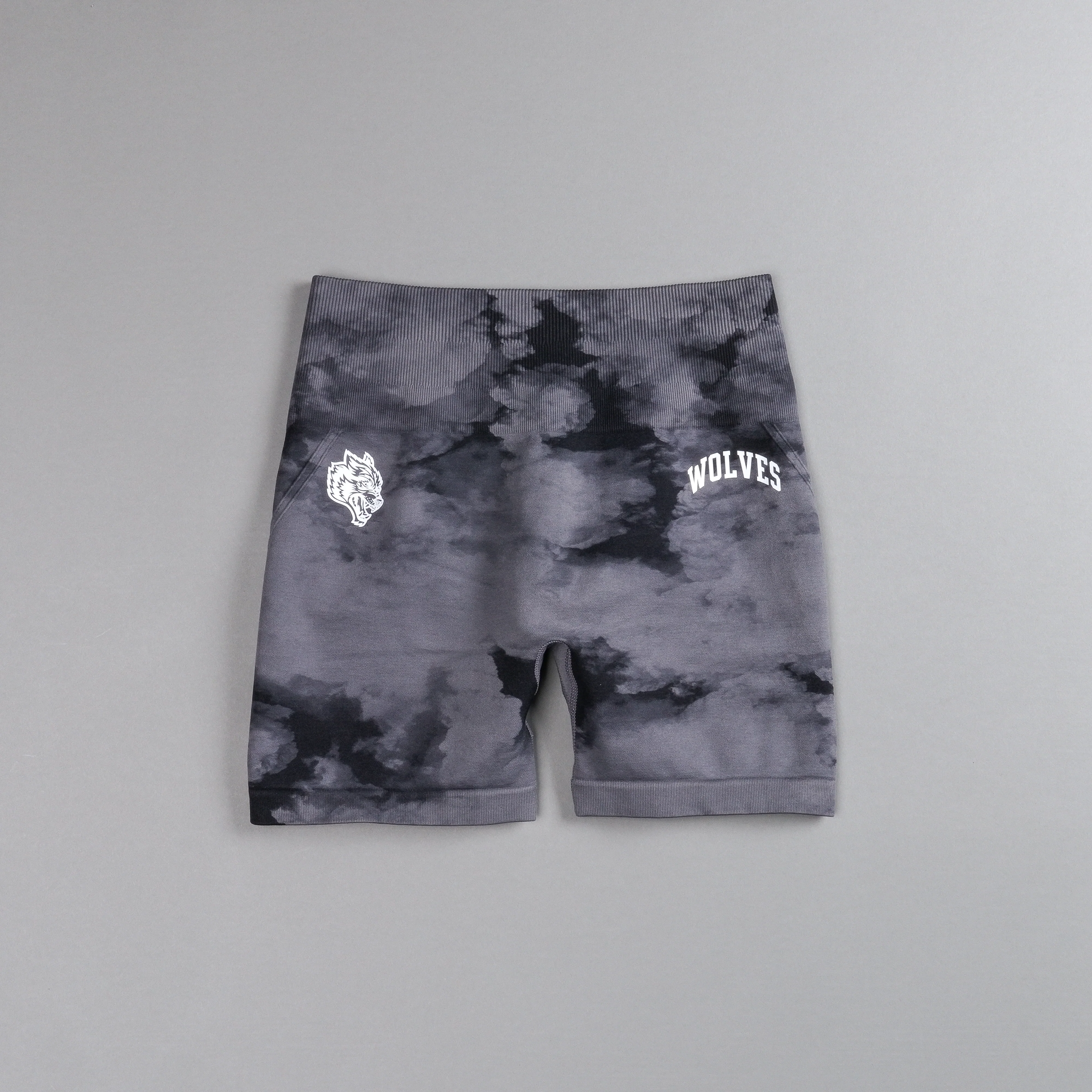 Loyalty Everson Seamless "Huxley" Shorts in Black Ghost Clouds - Image 3