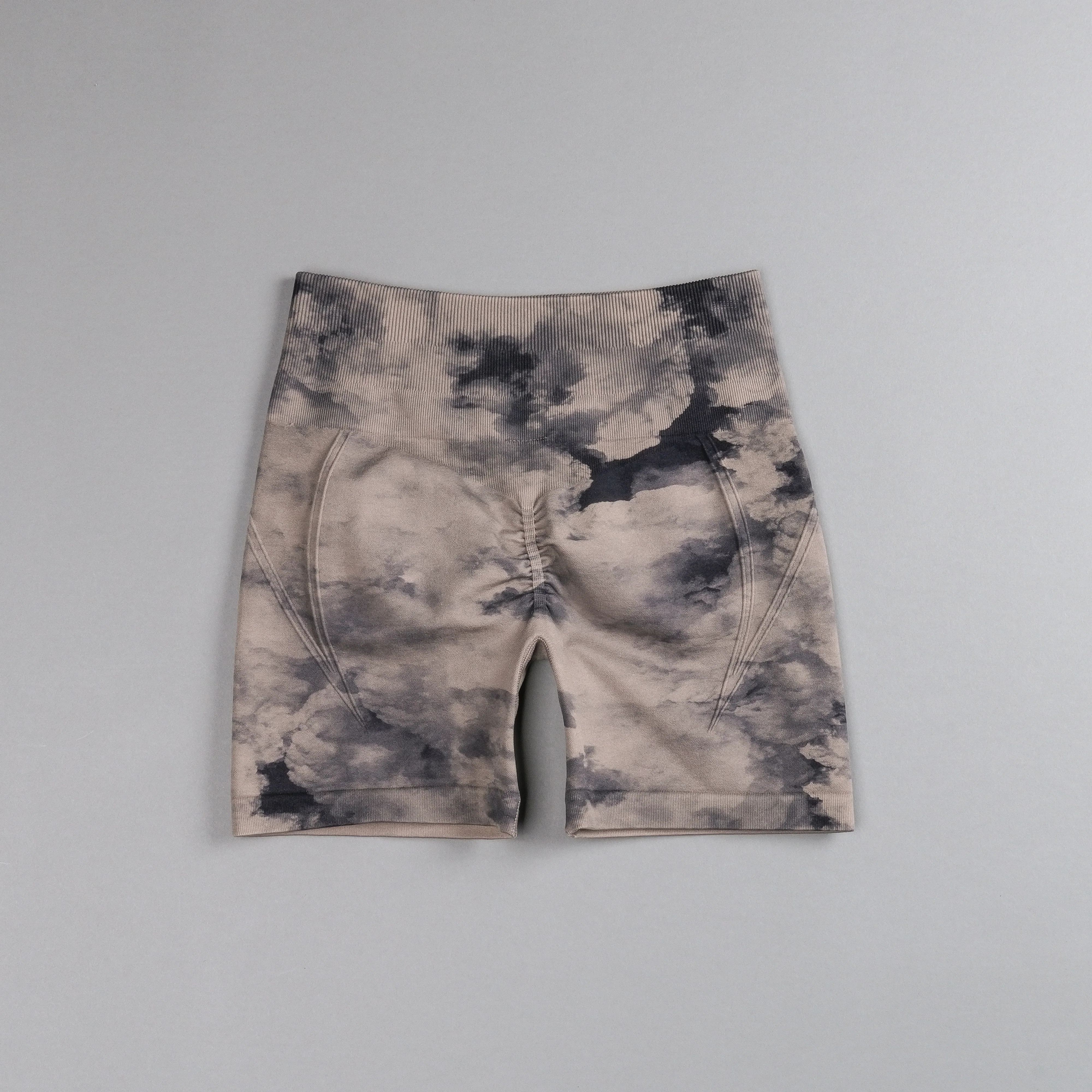 Loyalty Everson Seamless "Huxley" Shorts in Taupe Ghost Clouds - Image 4