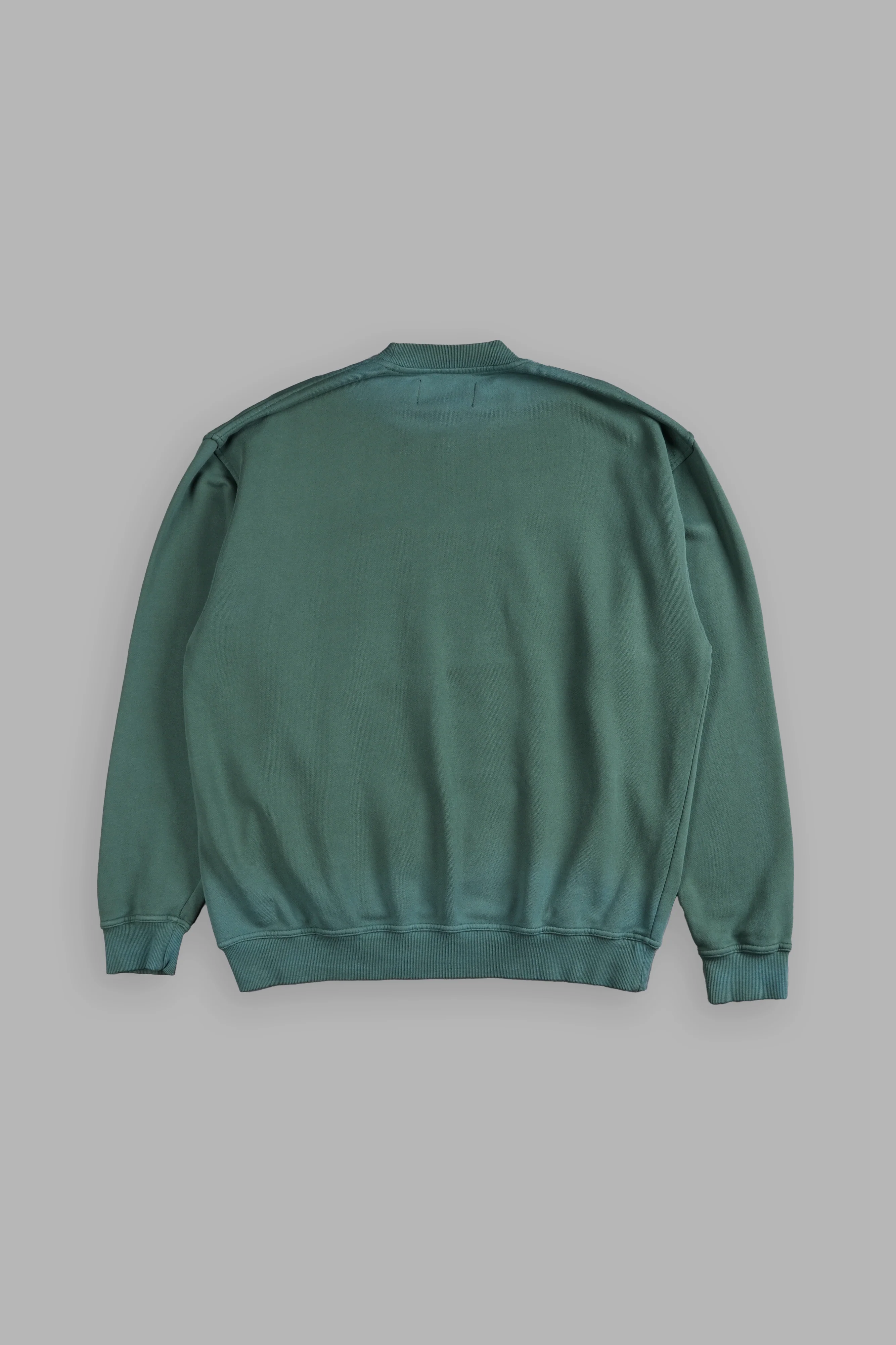 Loyalty London Unisex Crewneck in Hunter Green Driftwash - Image 3