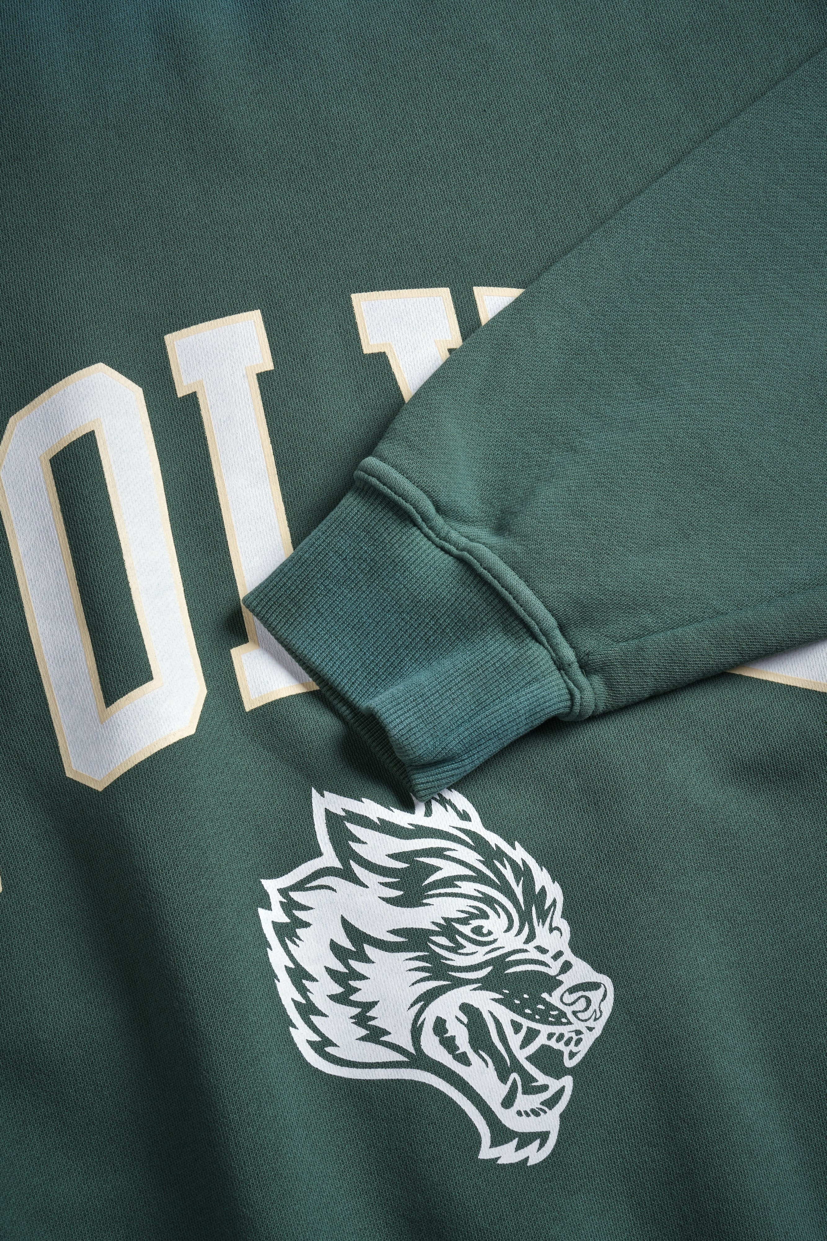 Loyalty London Unisex Crewneck in Hunter Green Driftwash - Image 9