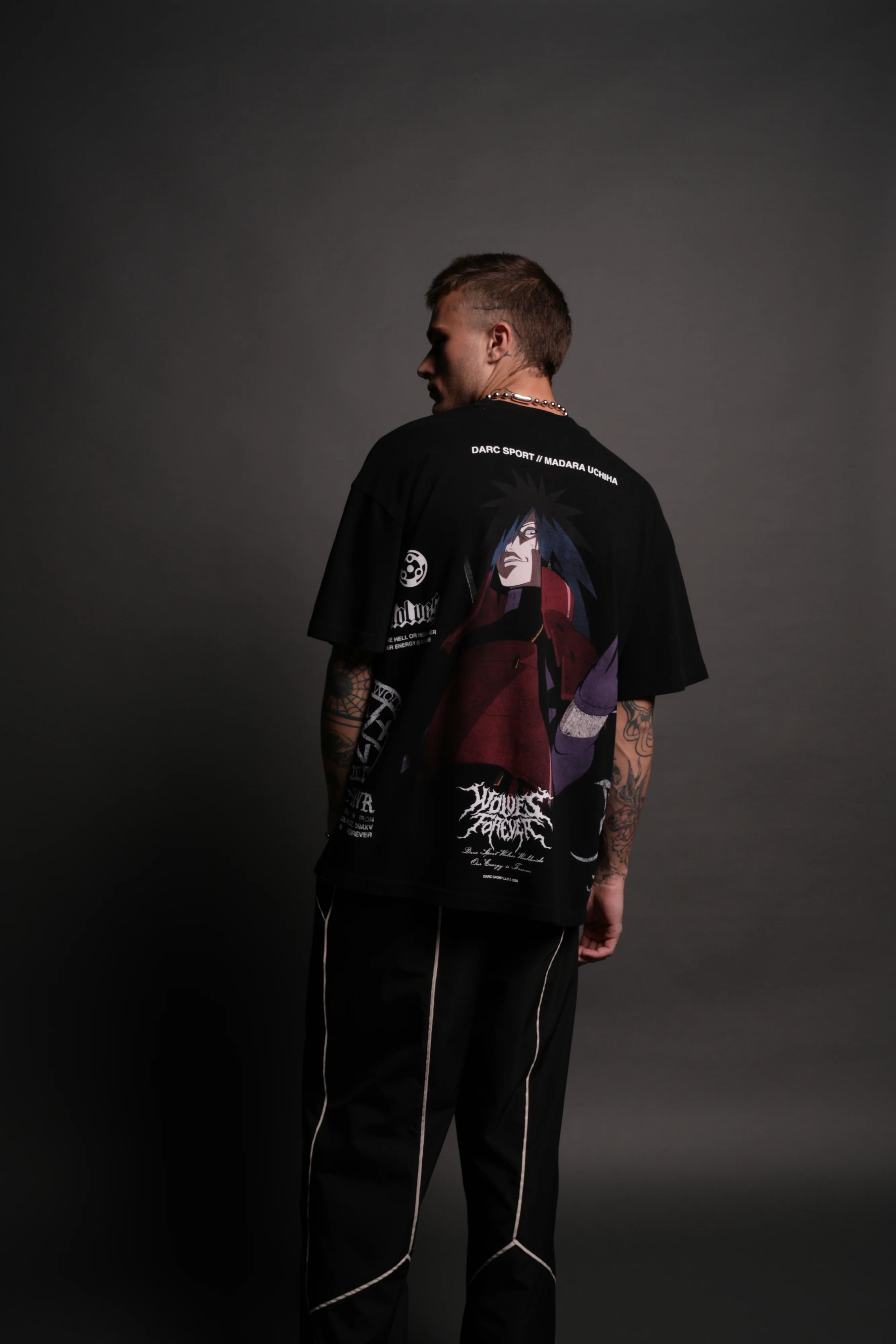 Madara Uchiha "Side By Side" Series Premium Tee in Black - Image 6