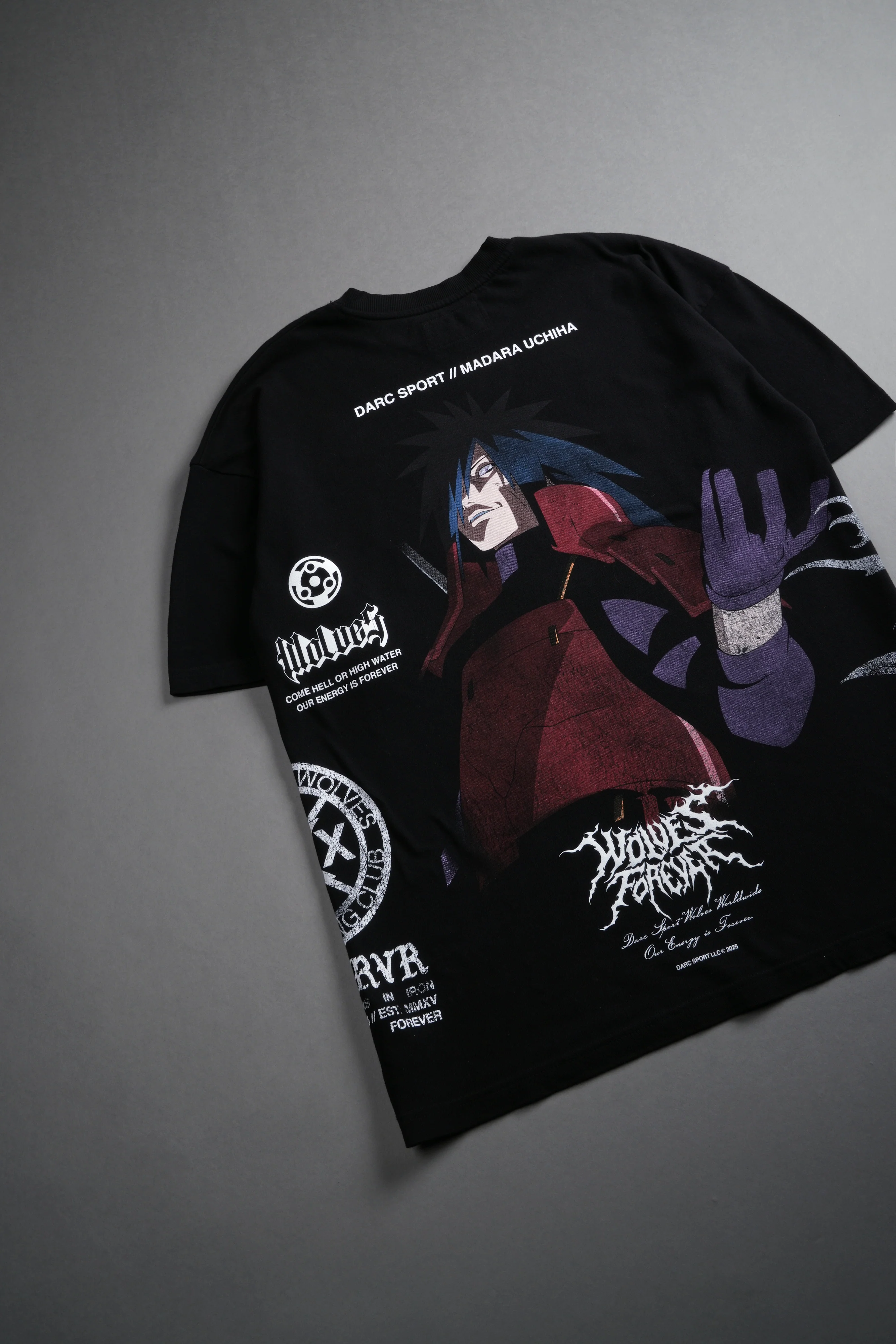 Madara Uchiha "Side By Side" Series Premium Tee in Black - Image 7