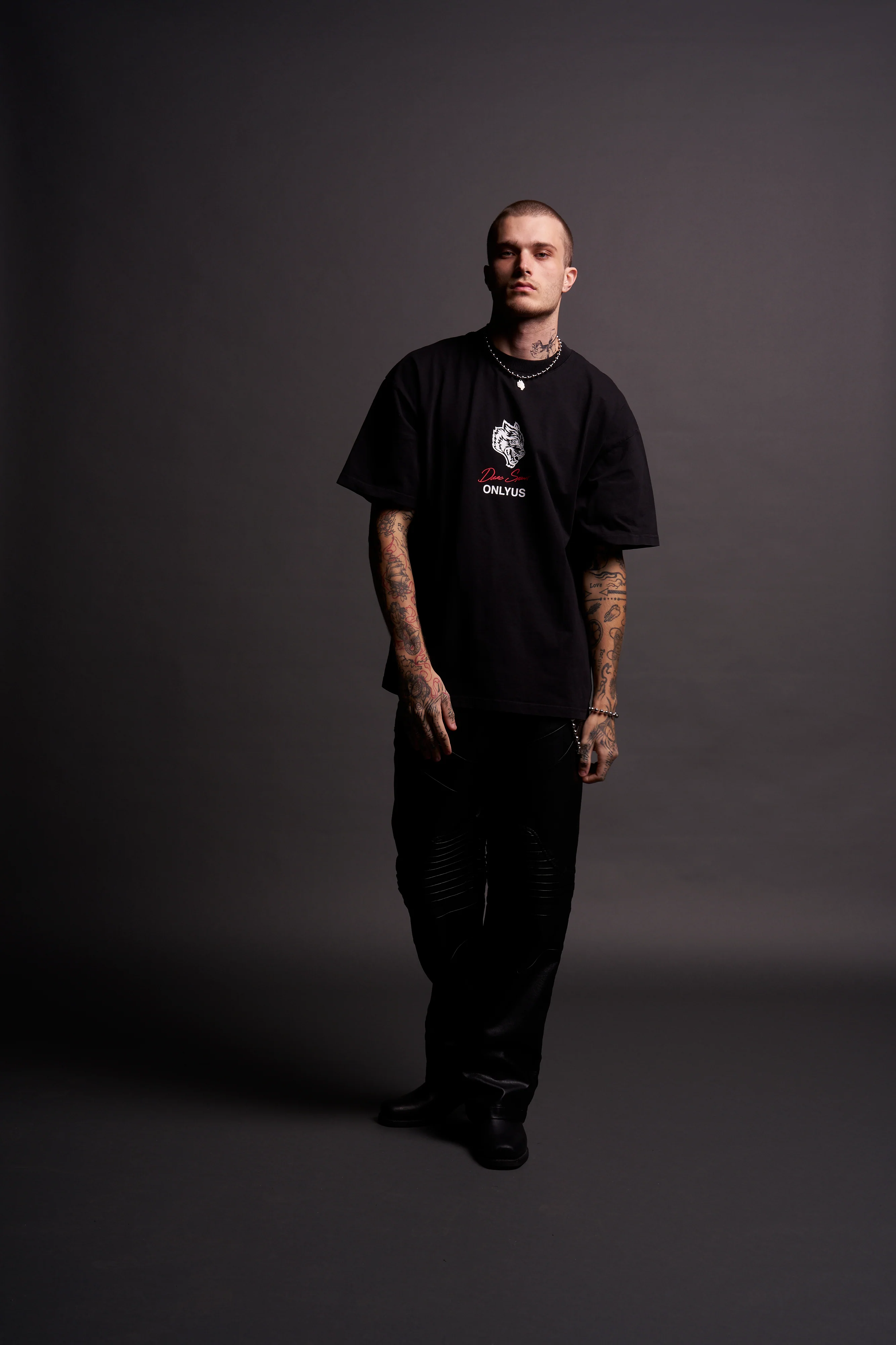Maul And The Moth "Grunge" Tee in Black - Image 4