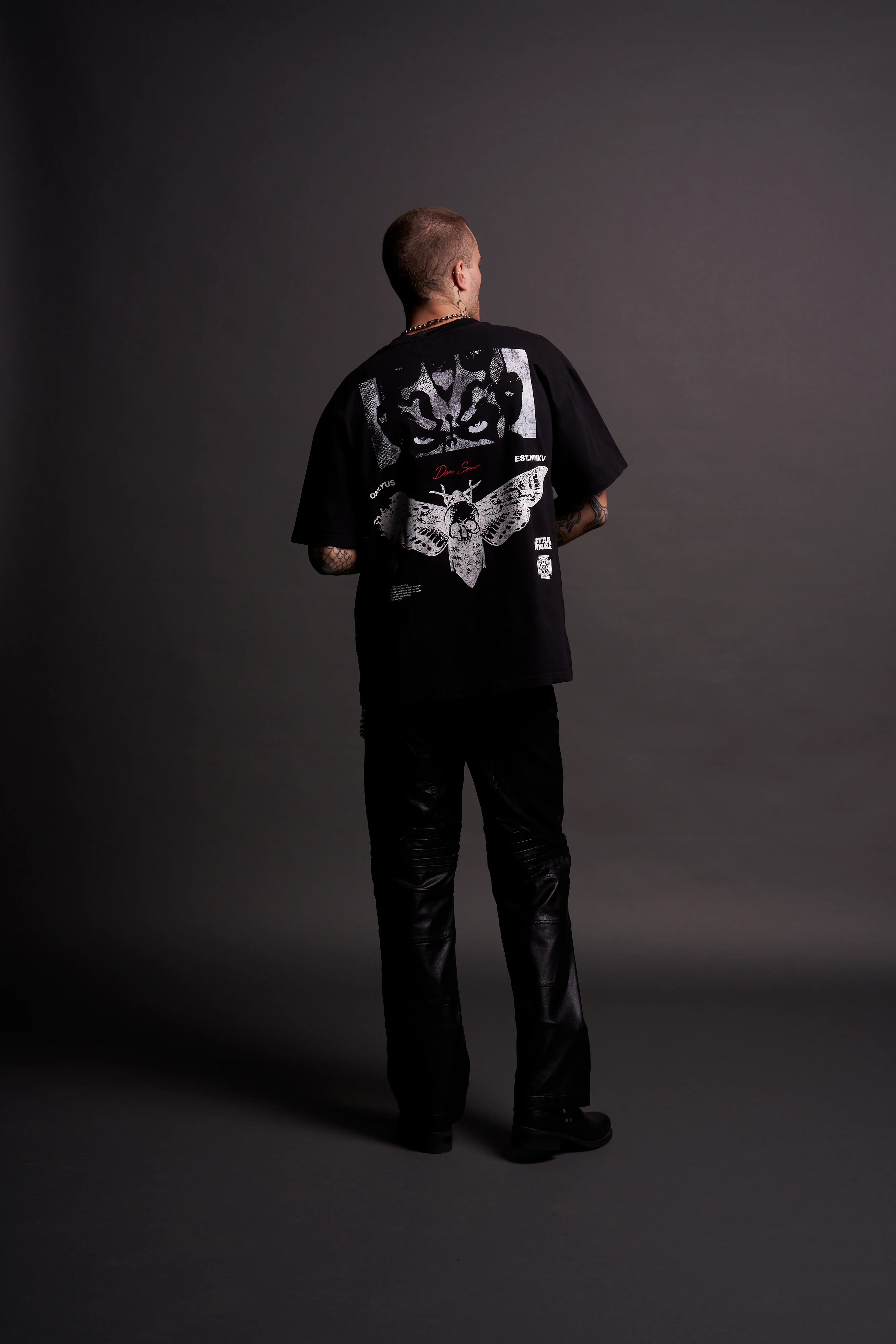 Maul And The Moth "Grunge" Tee in Black - Image 5