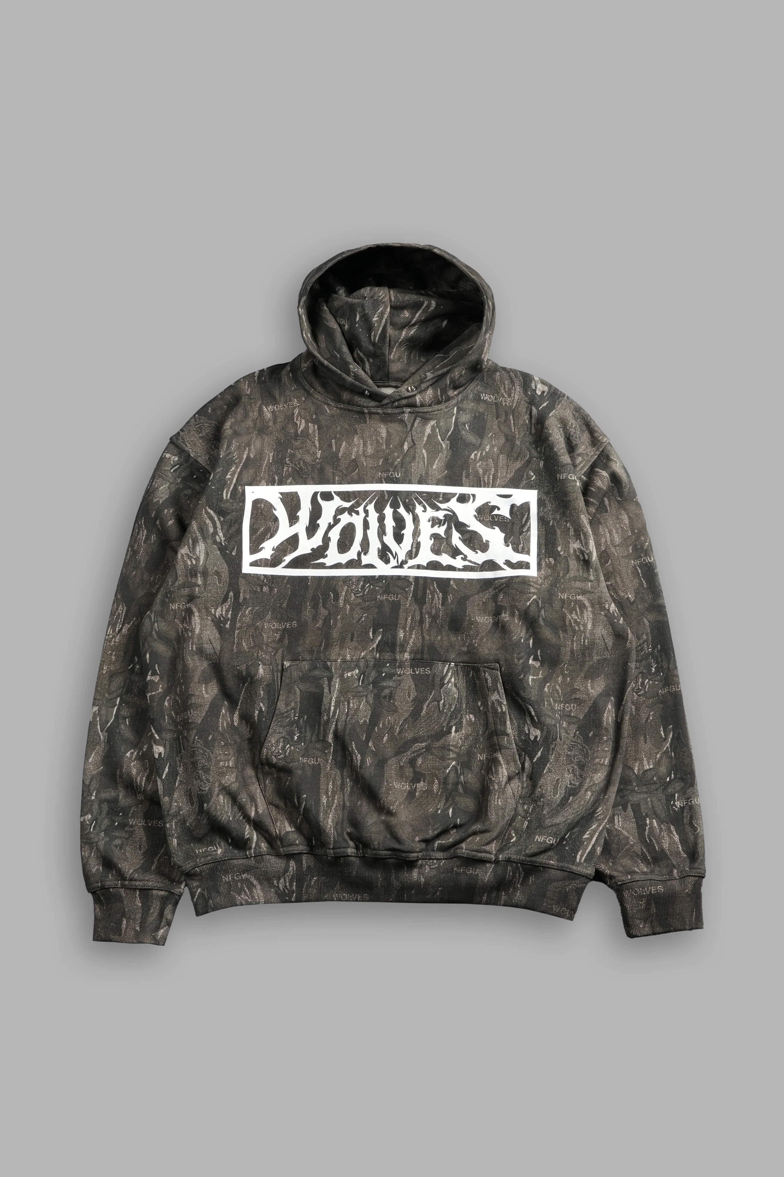 Midnight Wolves "Pierce" Hoodie in Vintage Norse Camo