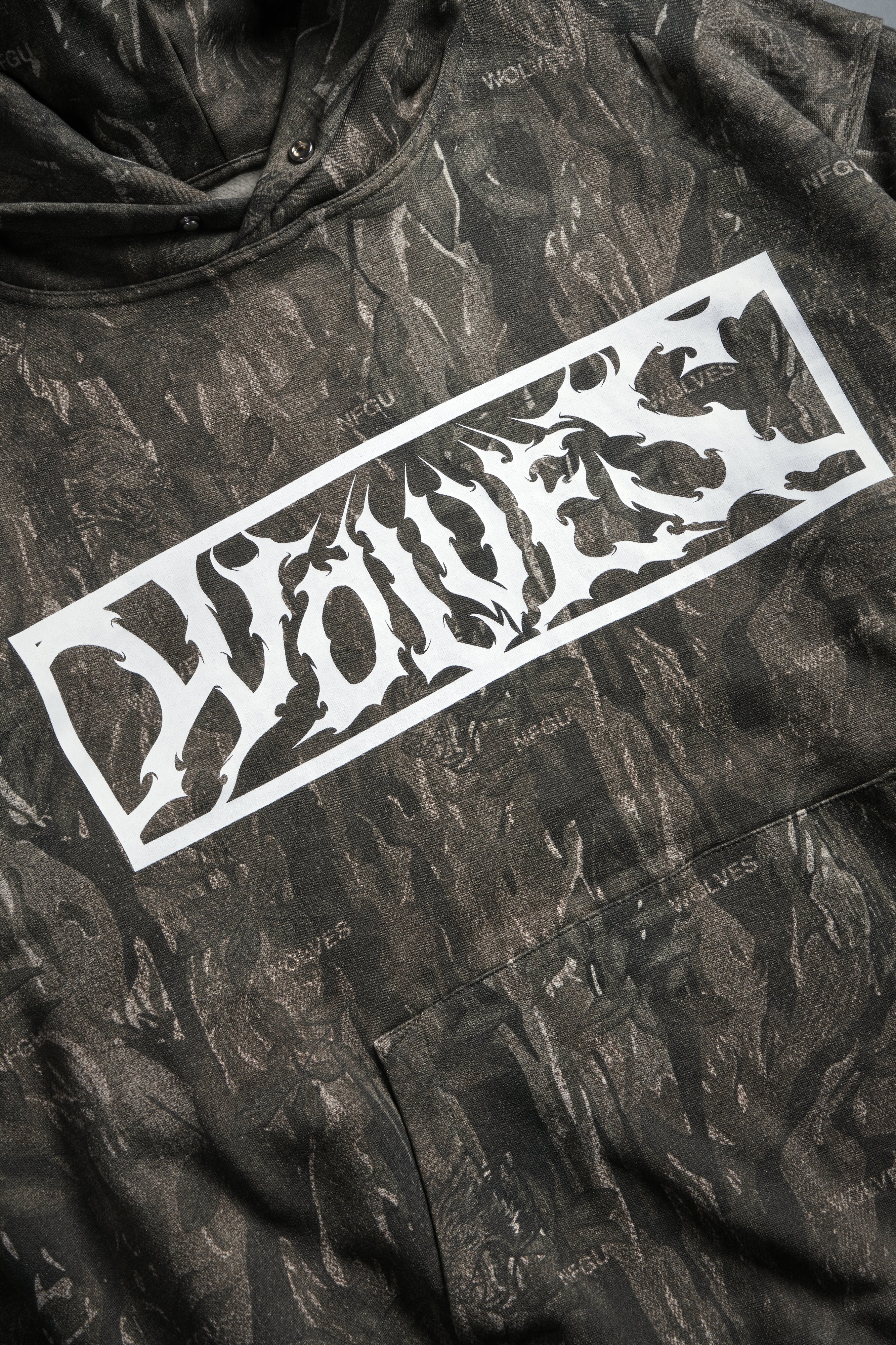 Midnight Wolves "Pierce" Hoodie in Vintage Norse Camo - Image 6