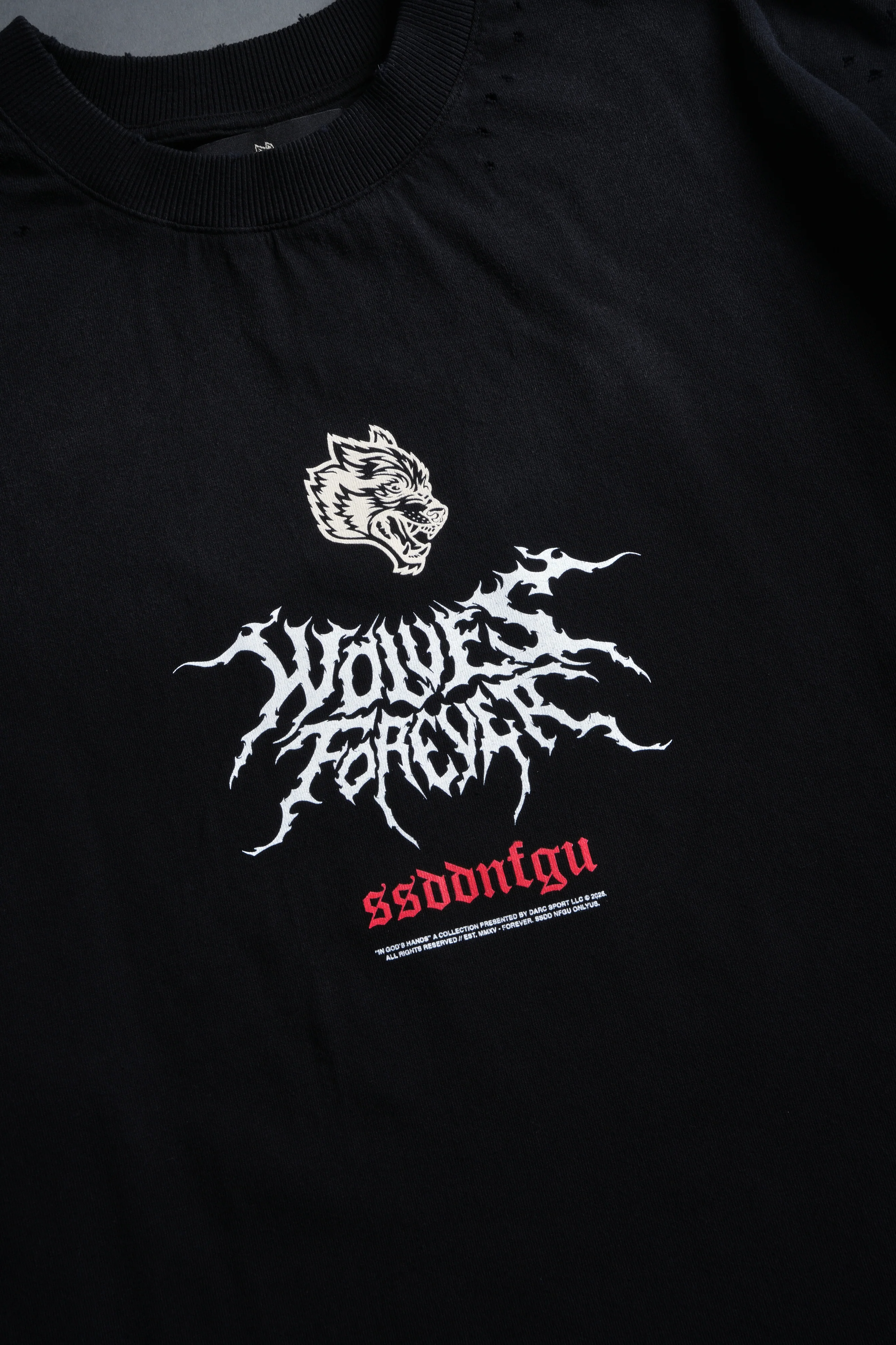 Mori Rose Distressed Grunge Tee in Black Drift Wash - Image 13