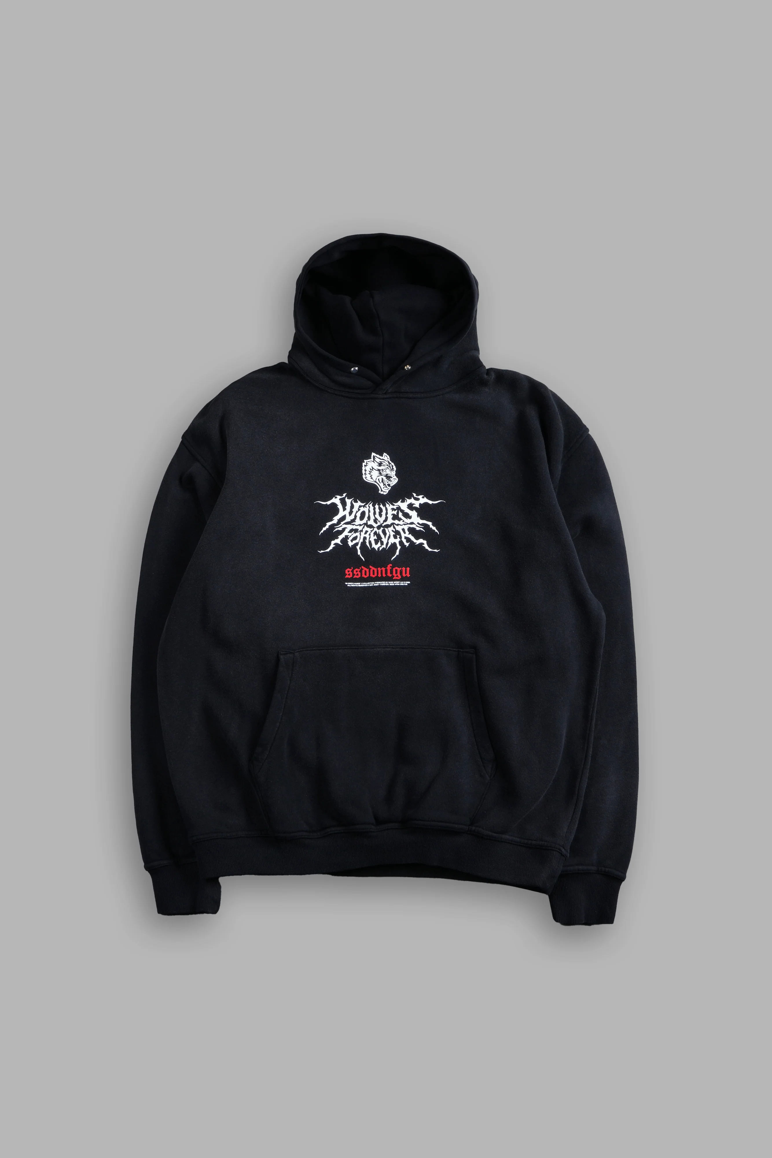 Mori Rose "Pierce" Hoodie in Black Drift Wash - Image 3