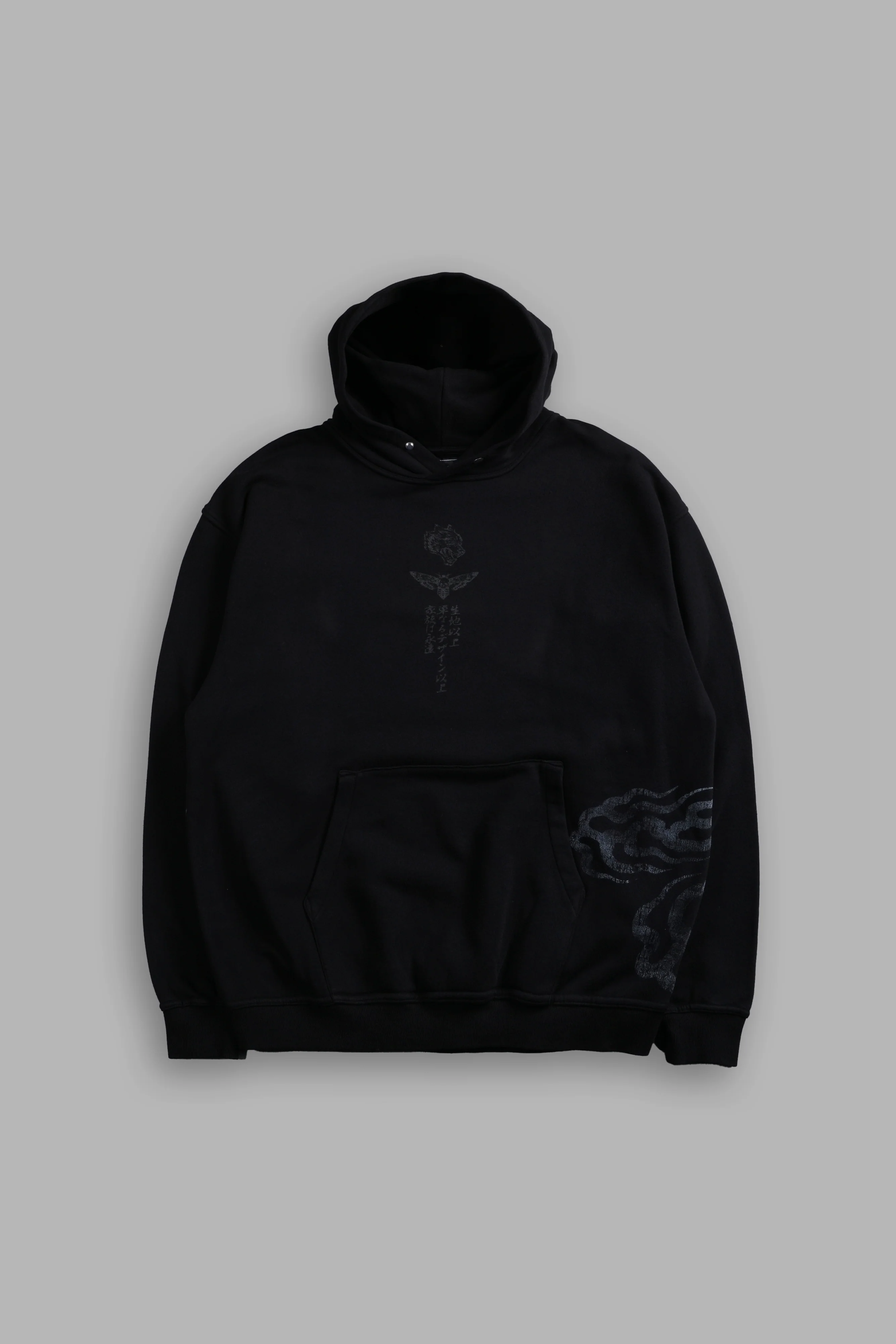 Muzan Kibutsuji "Side-By-Side" Pierce Hoodie in Black - Image 3