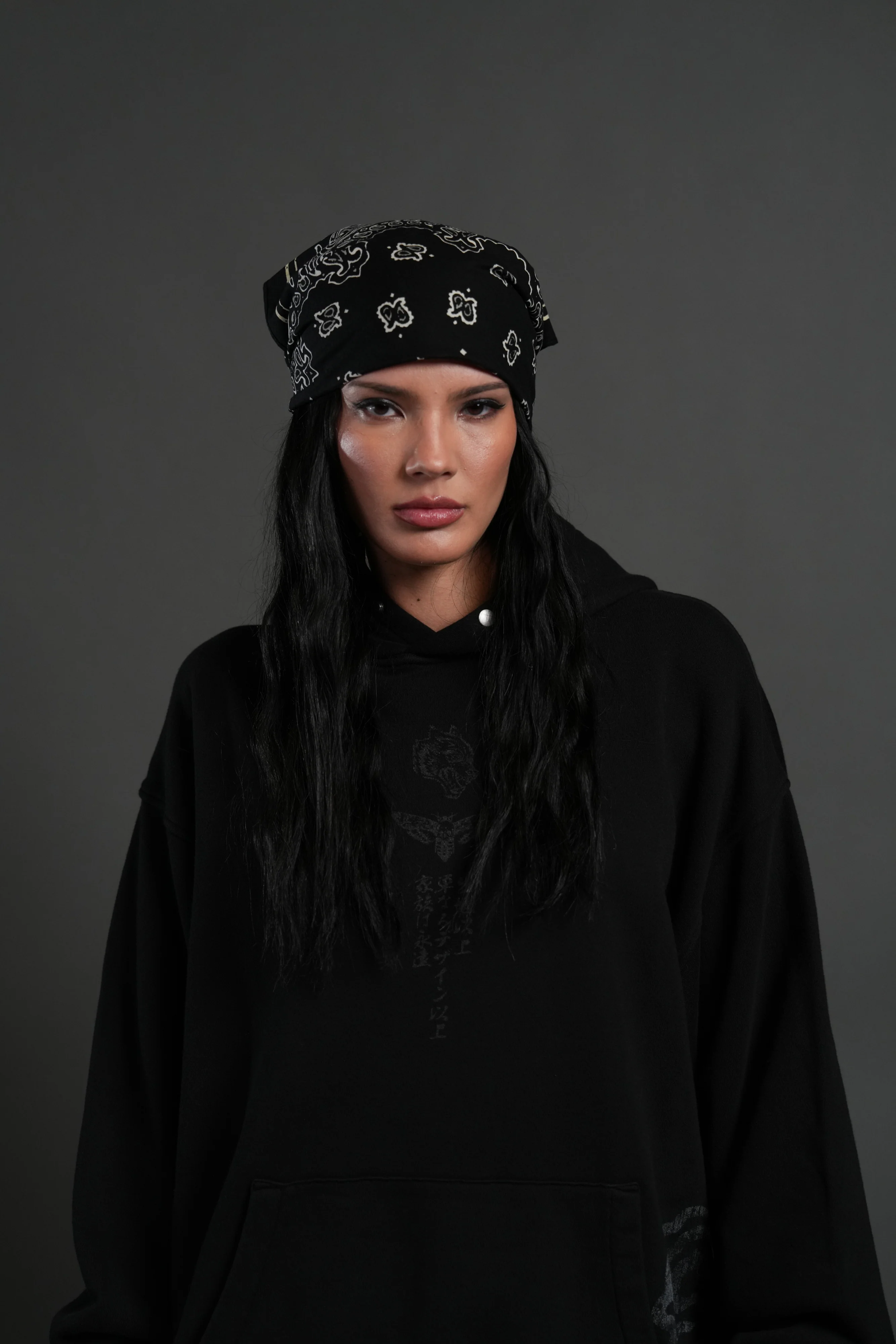 Muzan Kibutsuji "Side-By-Side" Pierce Hoodie in Black - Image 7