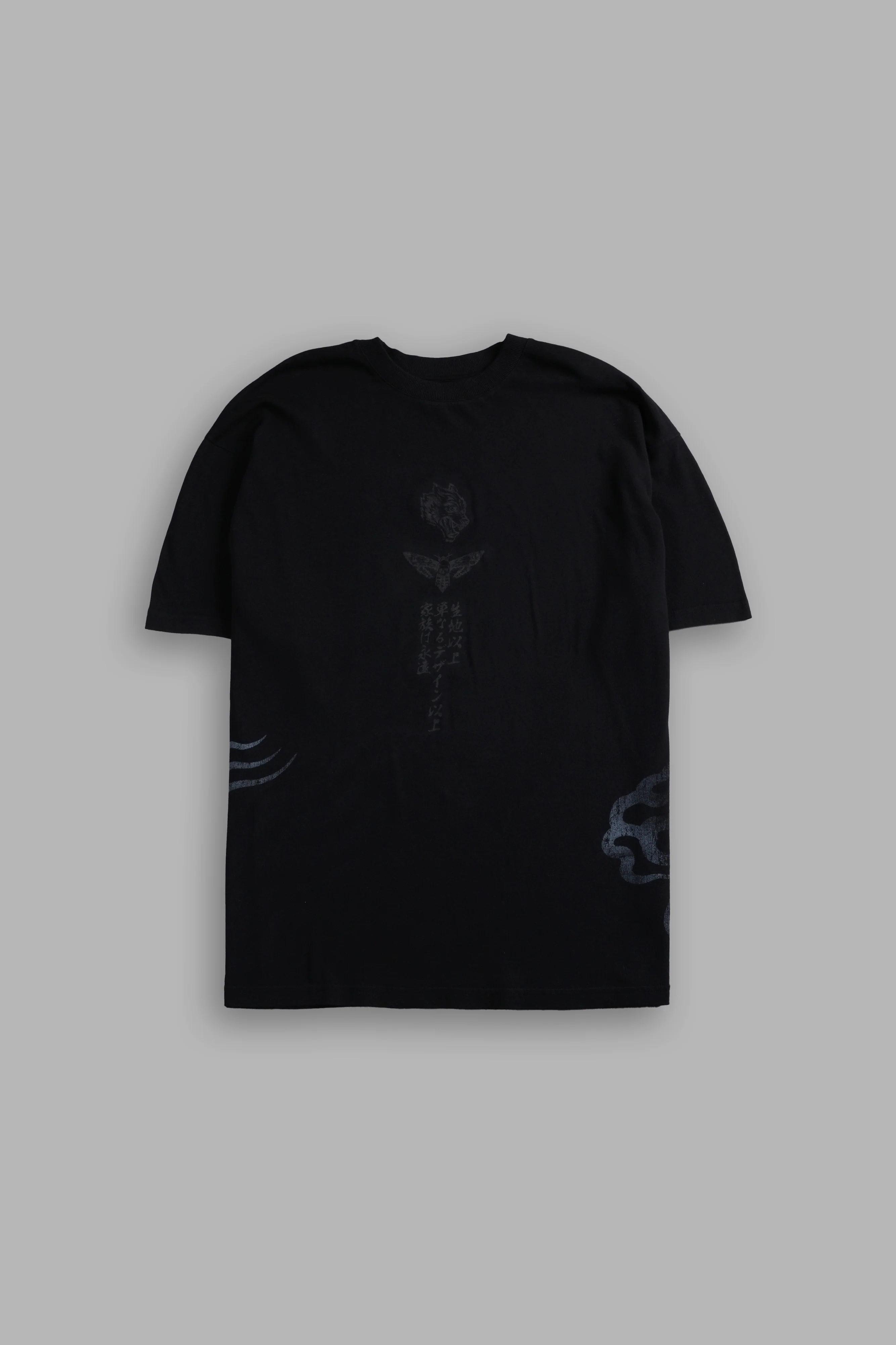 Muzan Kibutsuji "Side By Side" Series Premium Oversized Tee in Black - Image 3