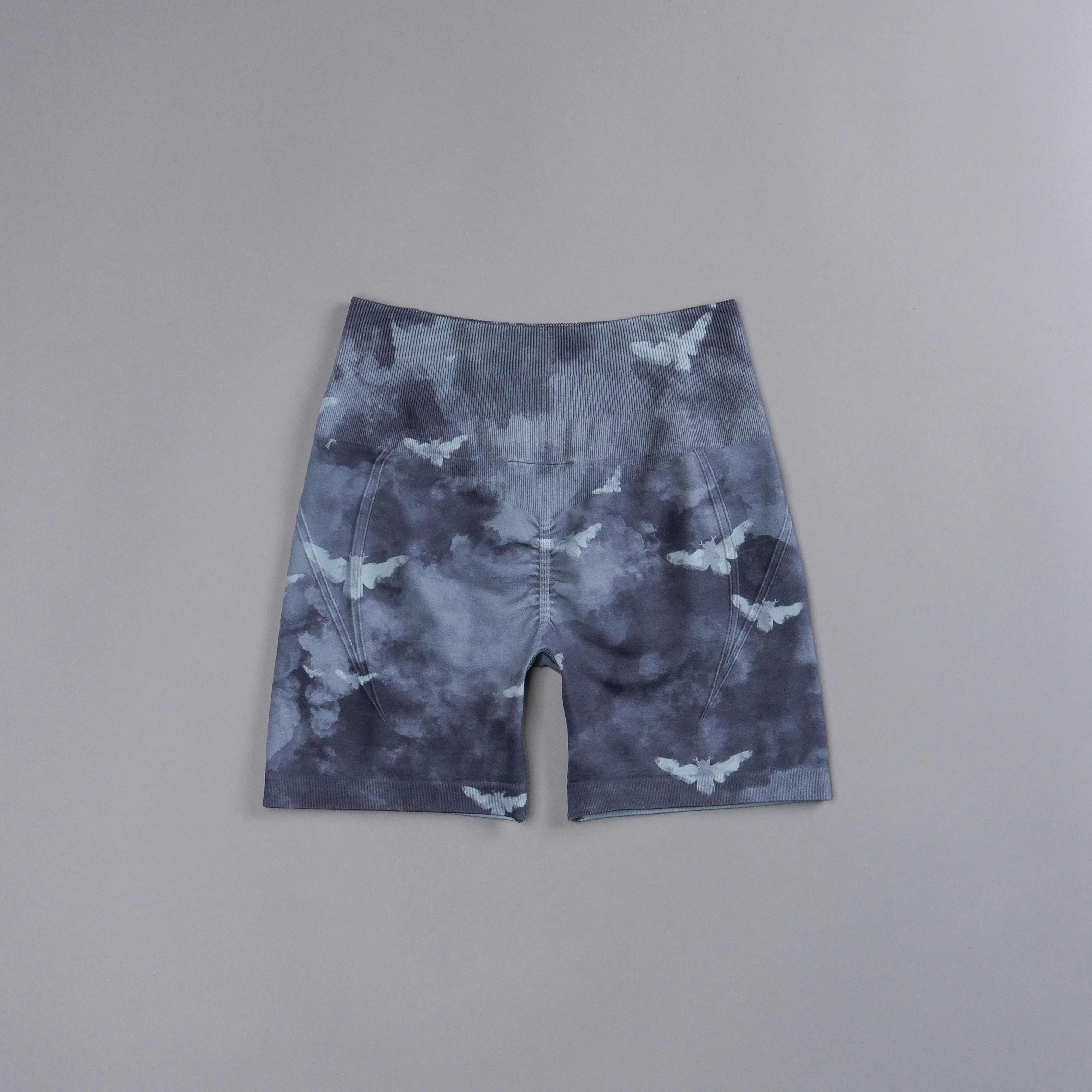 Never Forgotten Everson Seamless "Huxley" Shorts in Blue Lagoon Death Moth Ghost Clouds - Image 4
