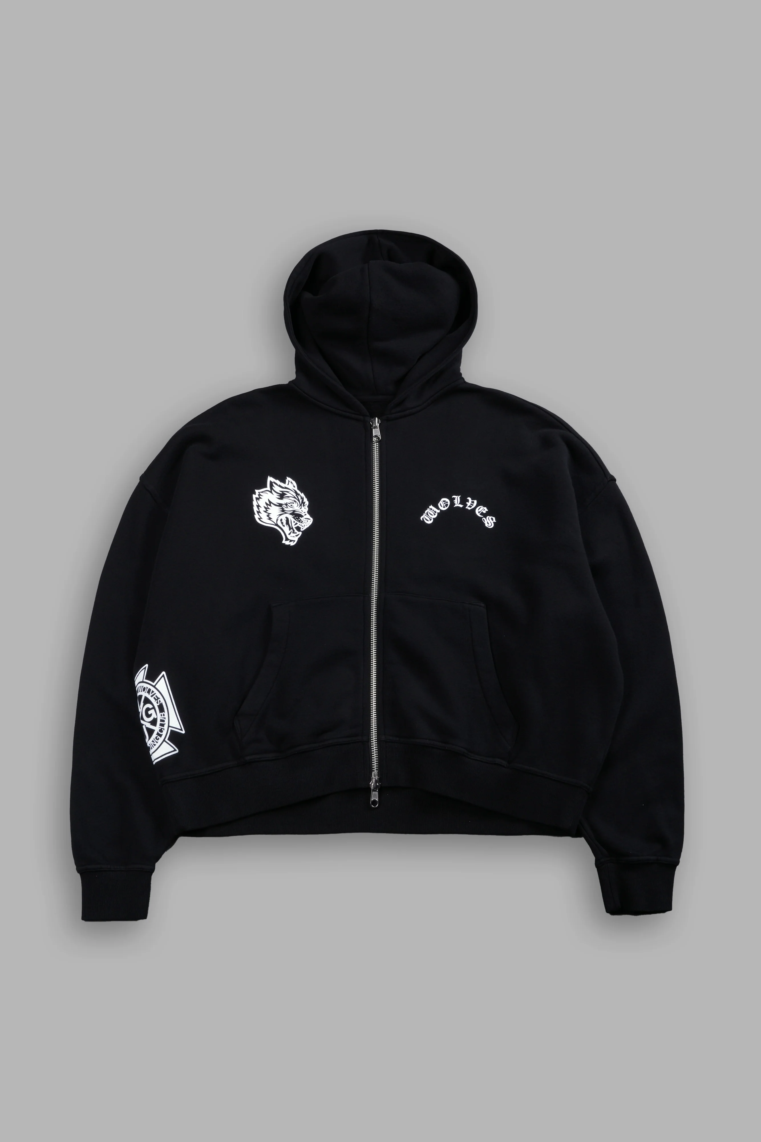 Next Of Kin NFGU Vex Double Zip Hoodie in Black - Image 3