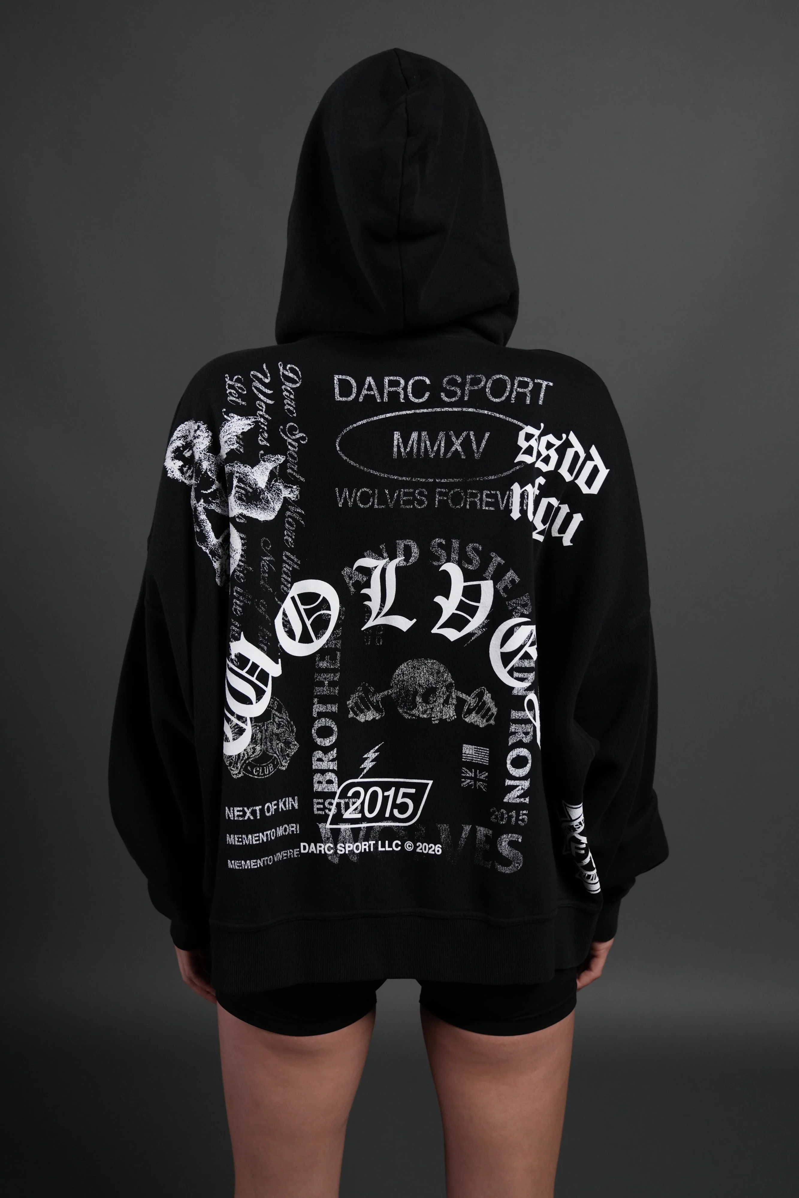 Next Of Kin NFGU Vex Double Zip Hoodie in Black - Image 4
