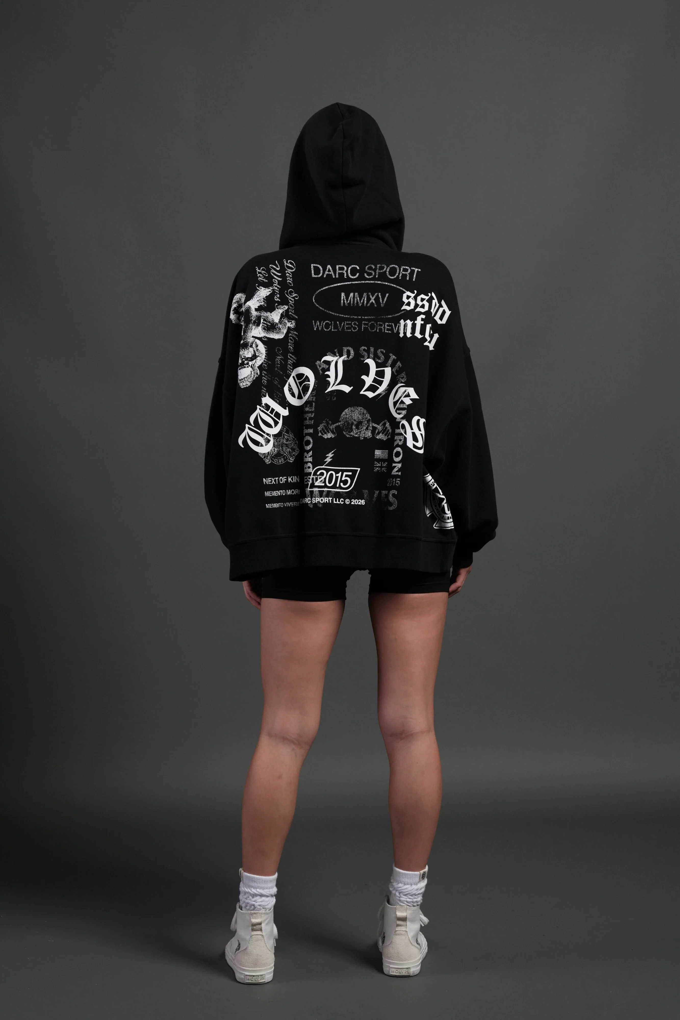 Next Of Kin NFGU Vex Double Zip Hoodie in Black - Image 6