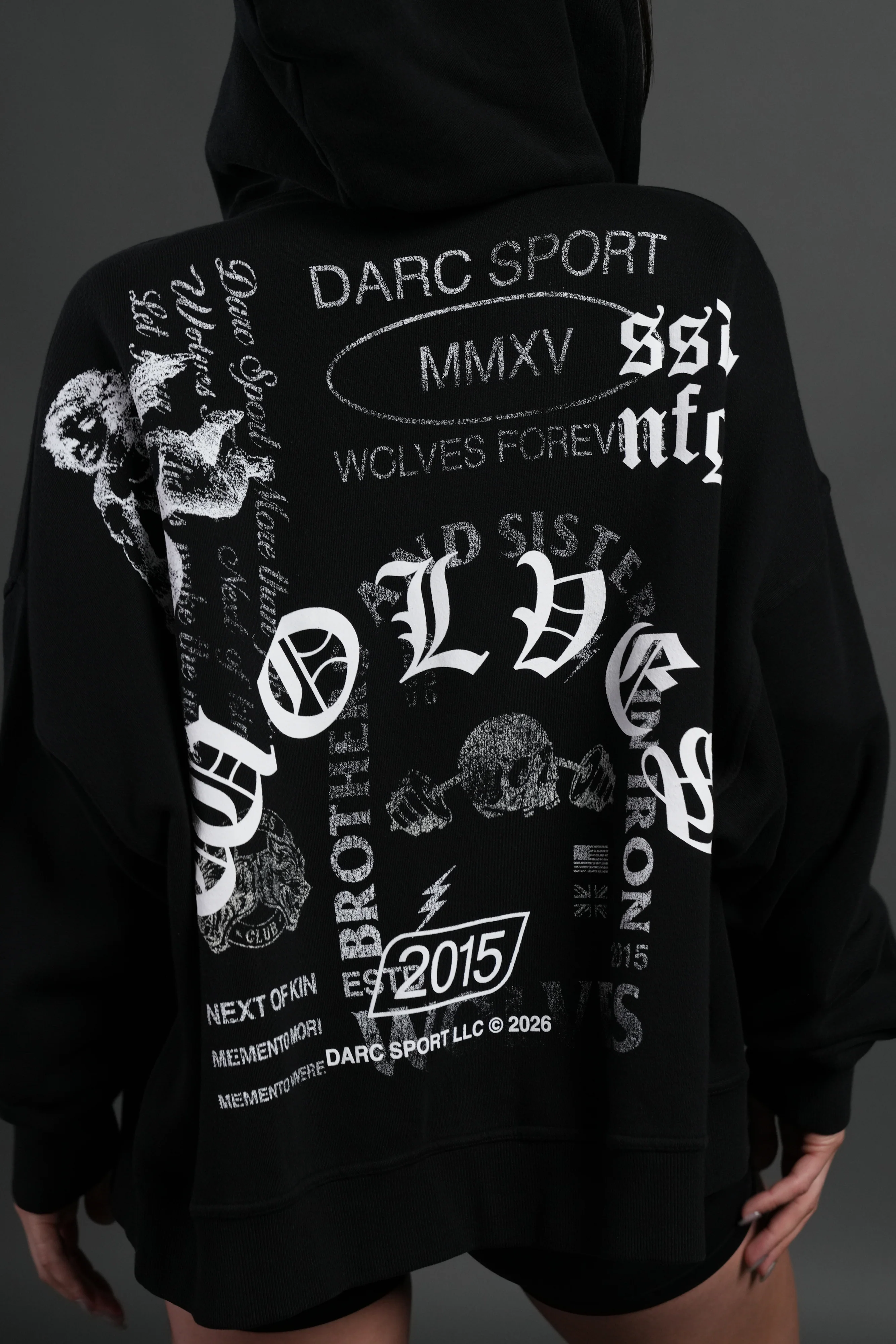 Next Of Kin NFGU Vex Double Zip Hoodie in Black - Image 8