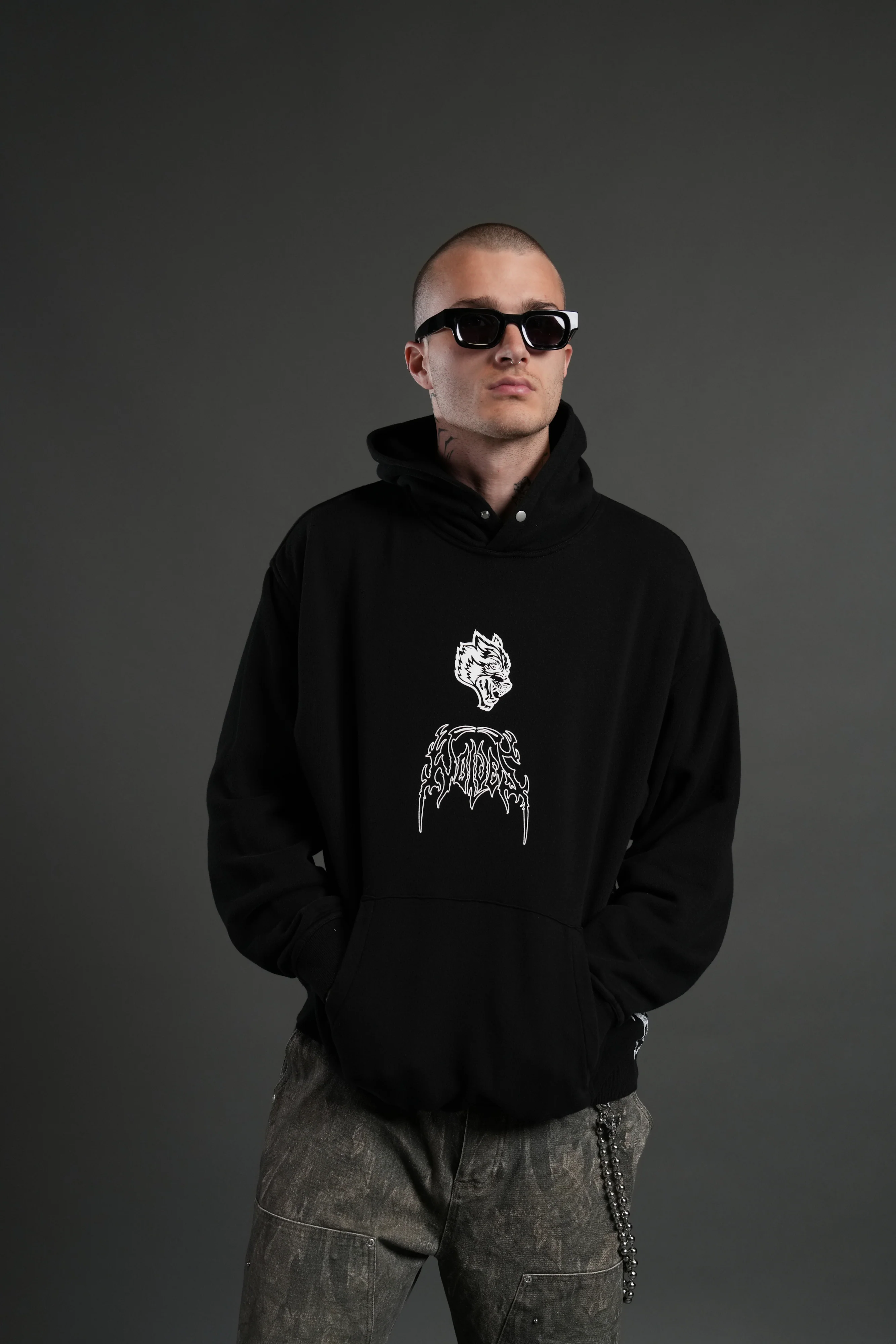 NFGU Tanjiro "Pierce" Hoodie in Black - Image 2