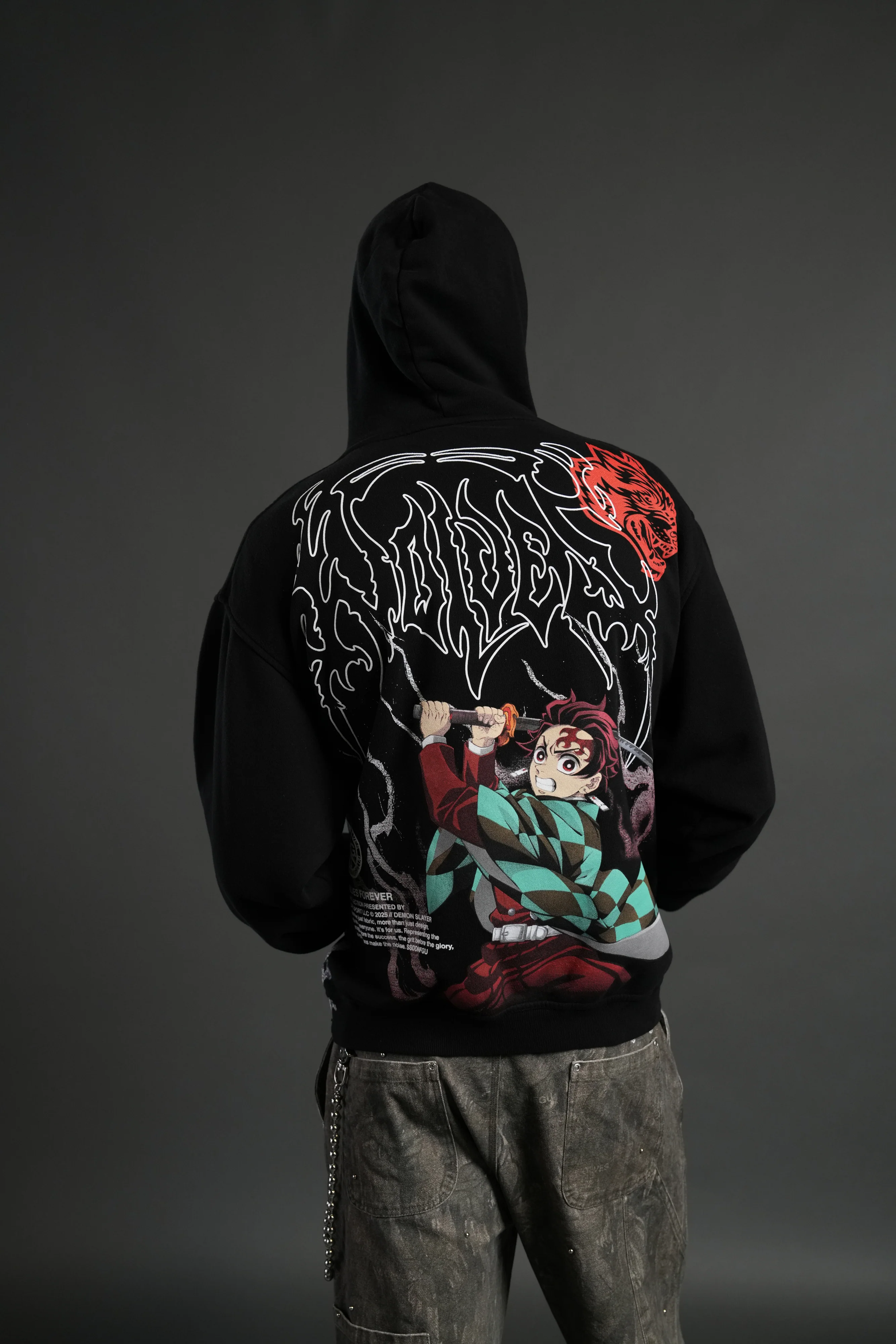NFGU Tanjiro "Pierce" Hoodie in Black - Image 4