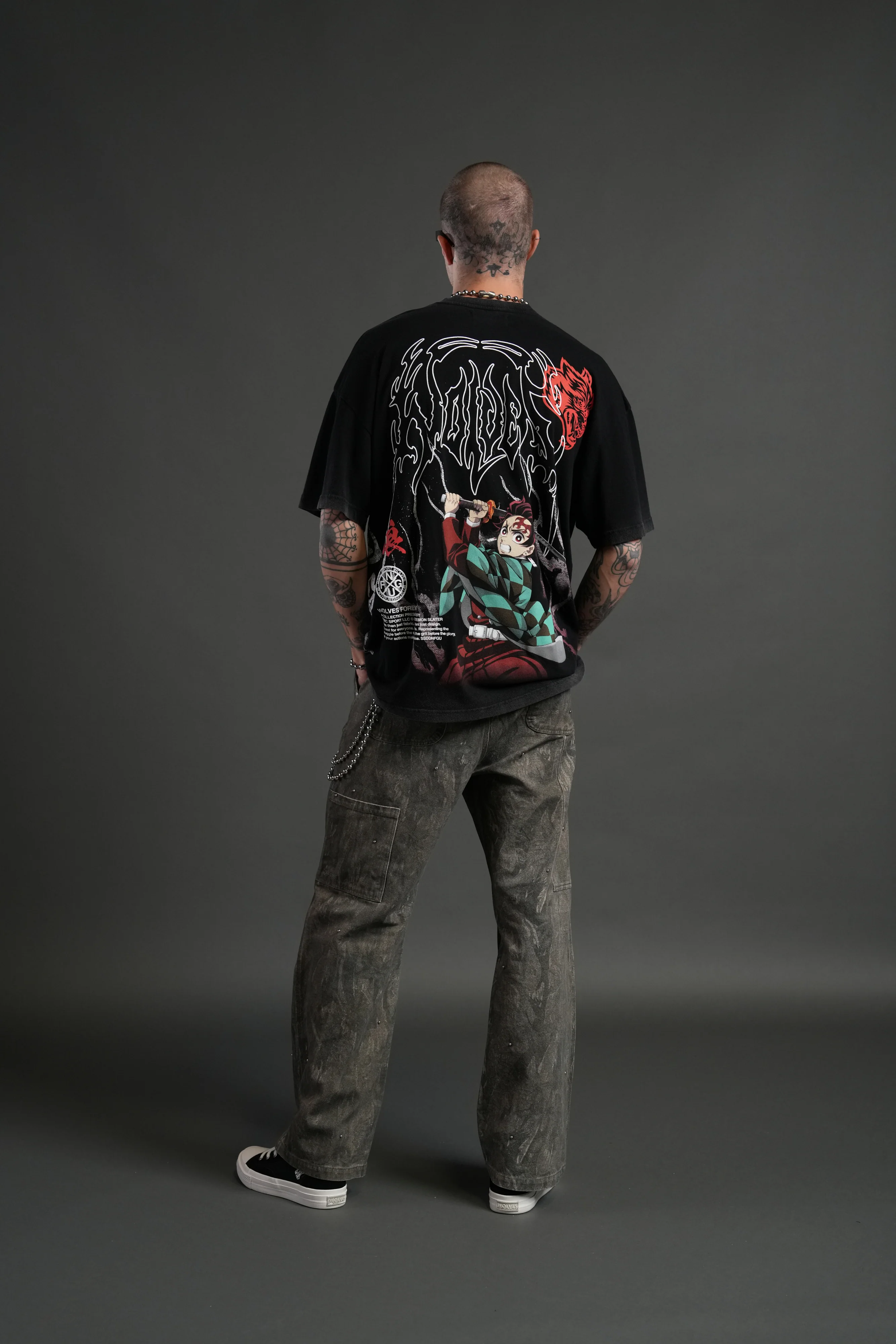 NFGU Tanjiro "Premium" Oversized Tee in Black - Image 6