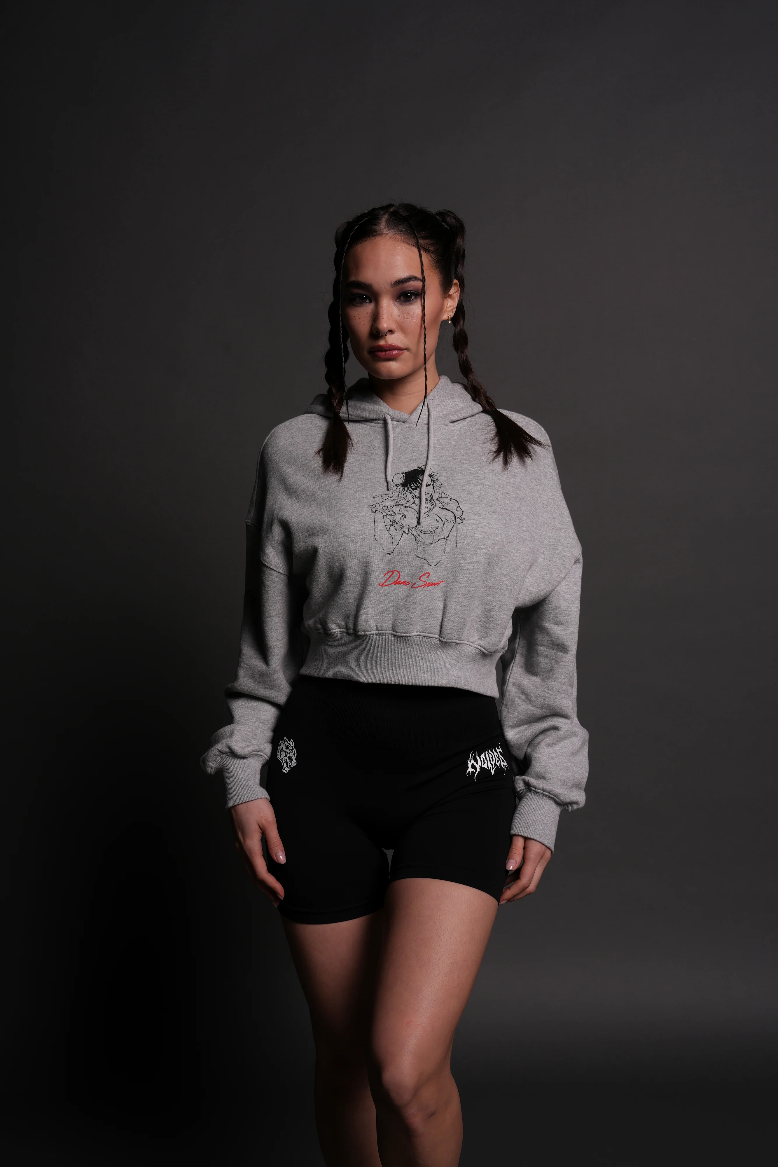 No Match "Ava" Hoodie in Light Athletic Gray - Image 4