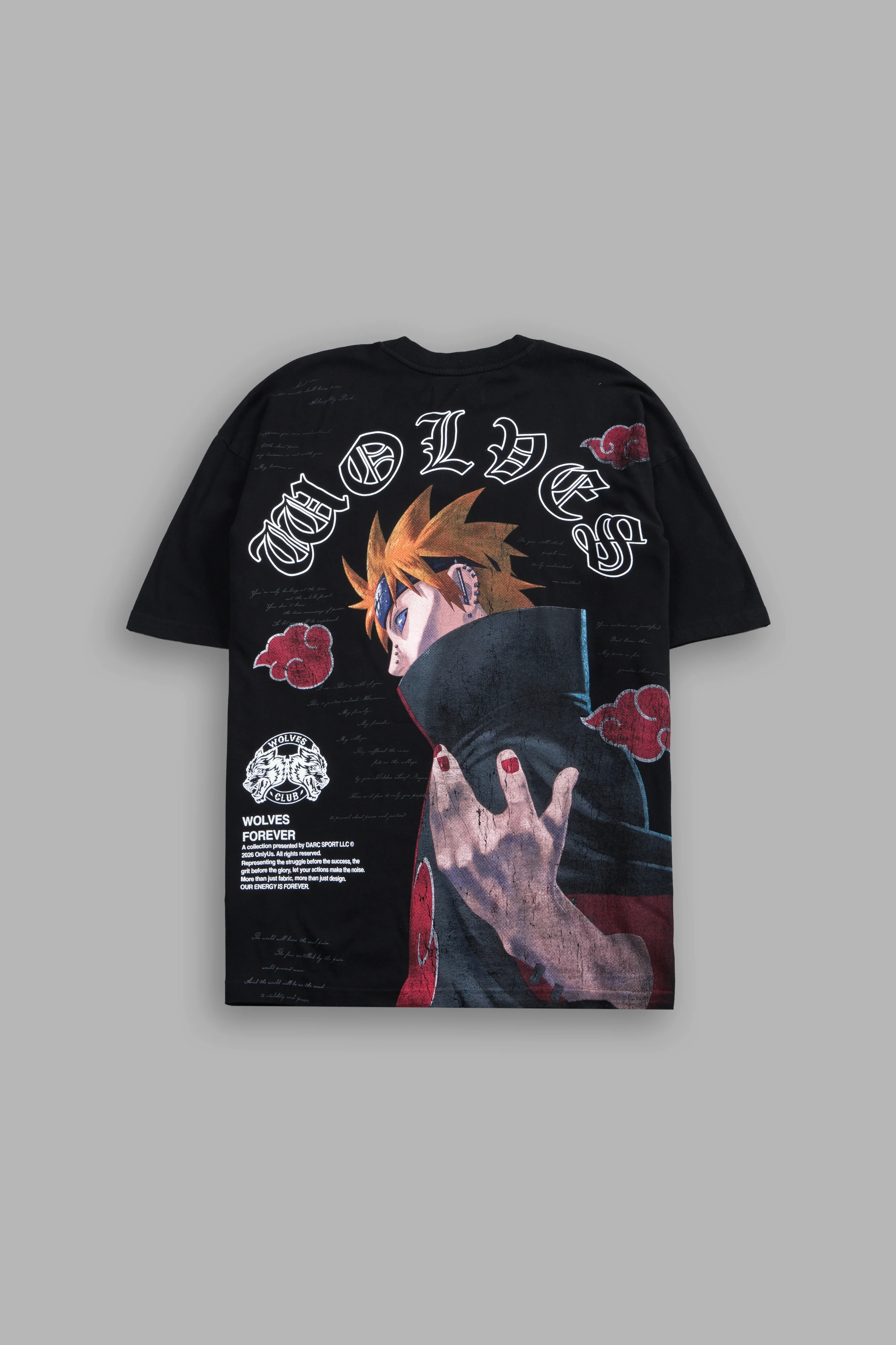 No Pain No Gain Premium Oversized Tee in Black