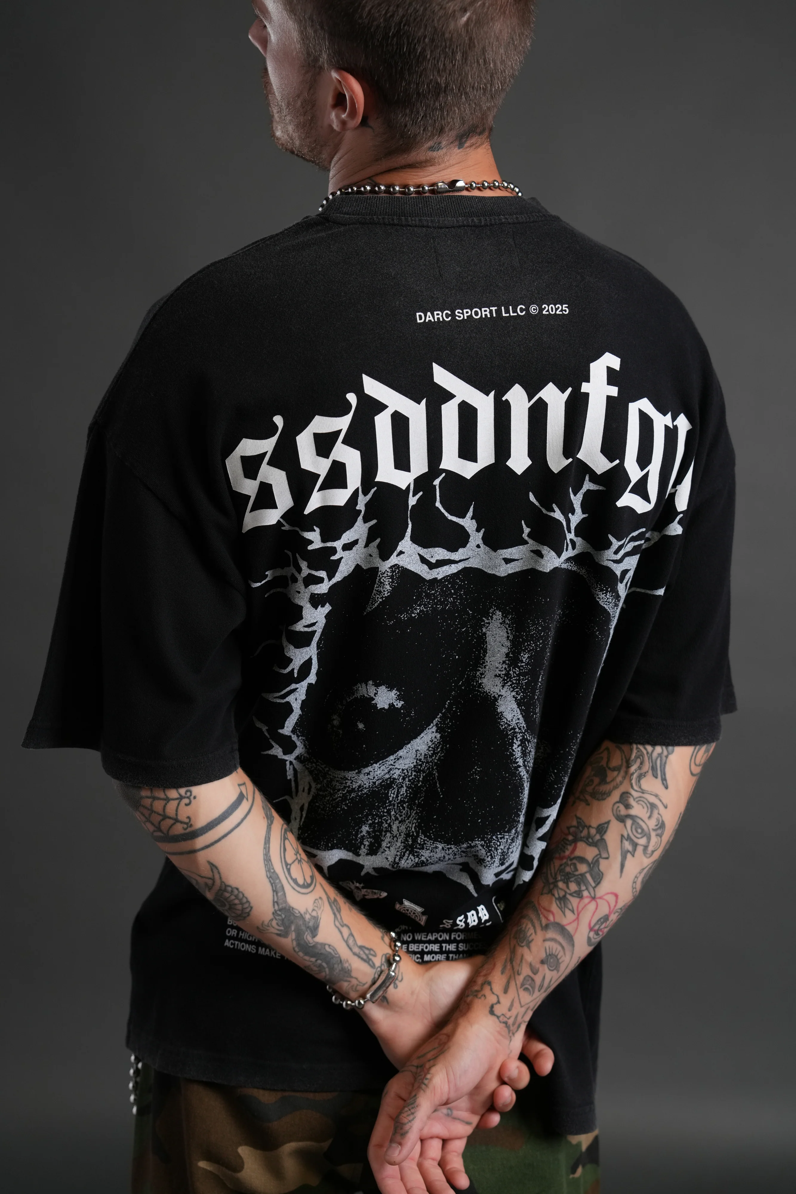 Our Blood "Premium" Oversized Tee in Black - Image 8