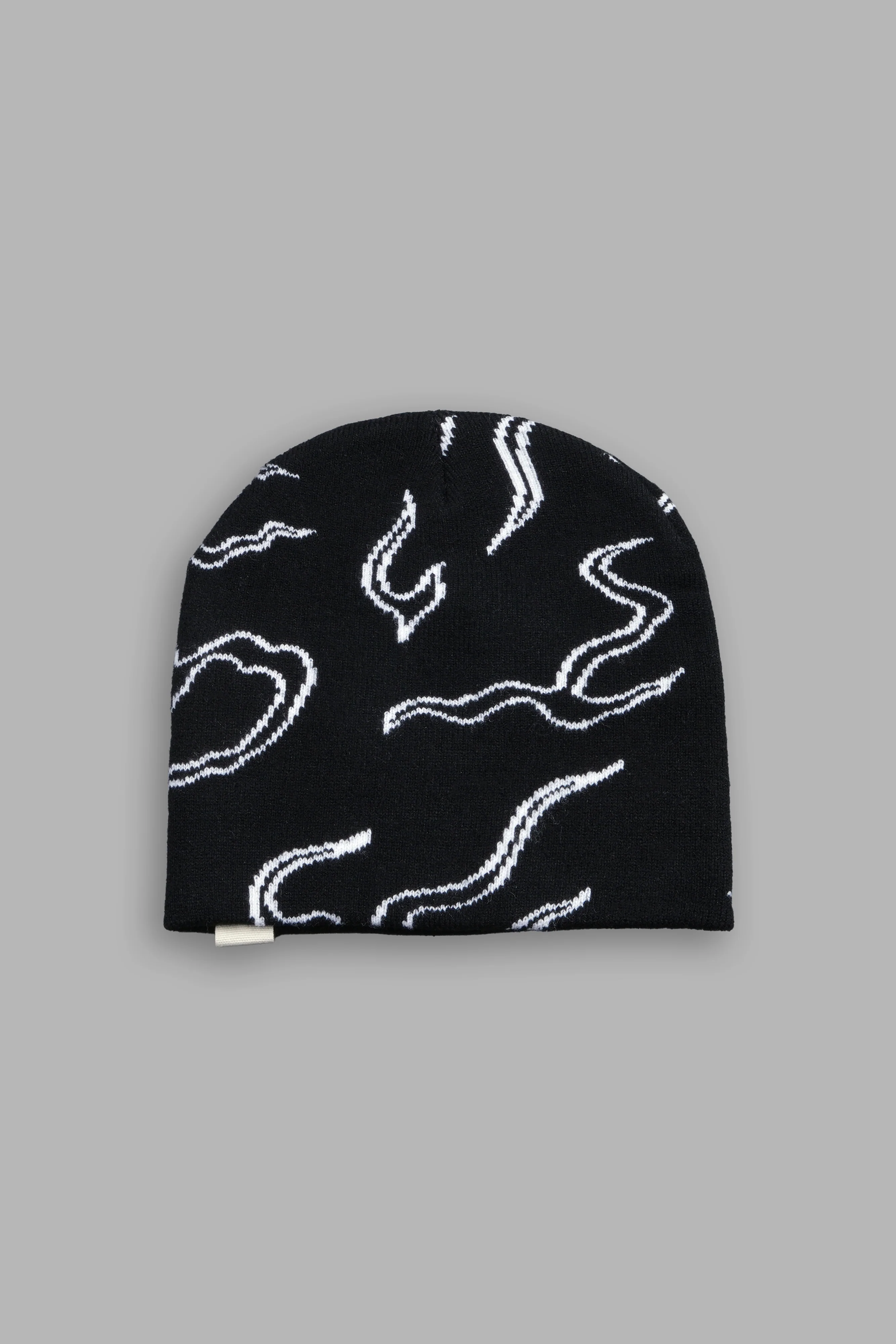 Our Fire Cap Beanie in Black/White - Image 3