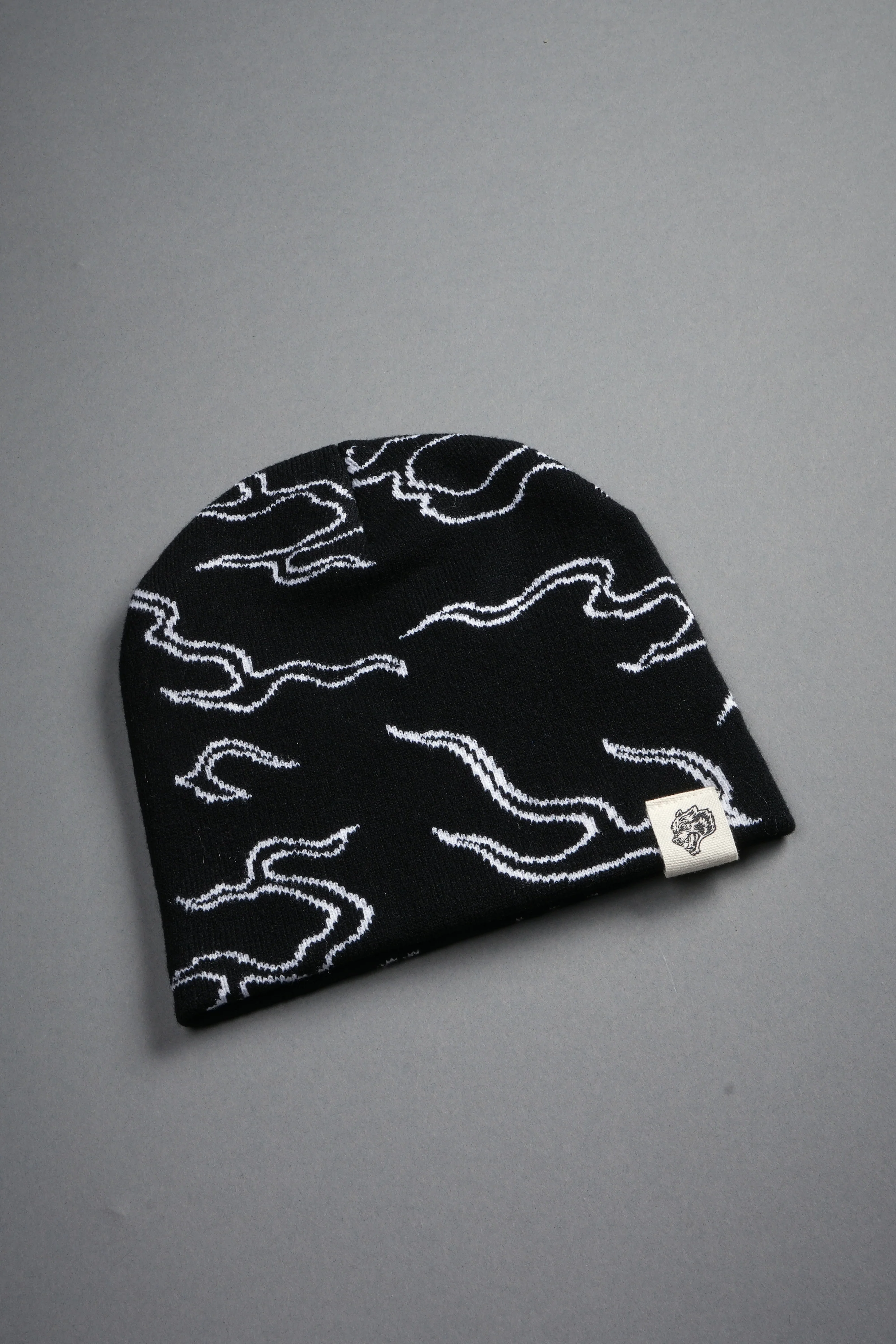 Our Fire Cap Beanie in Black/White - Image 5