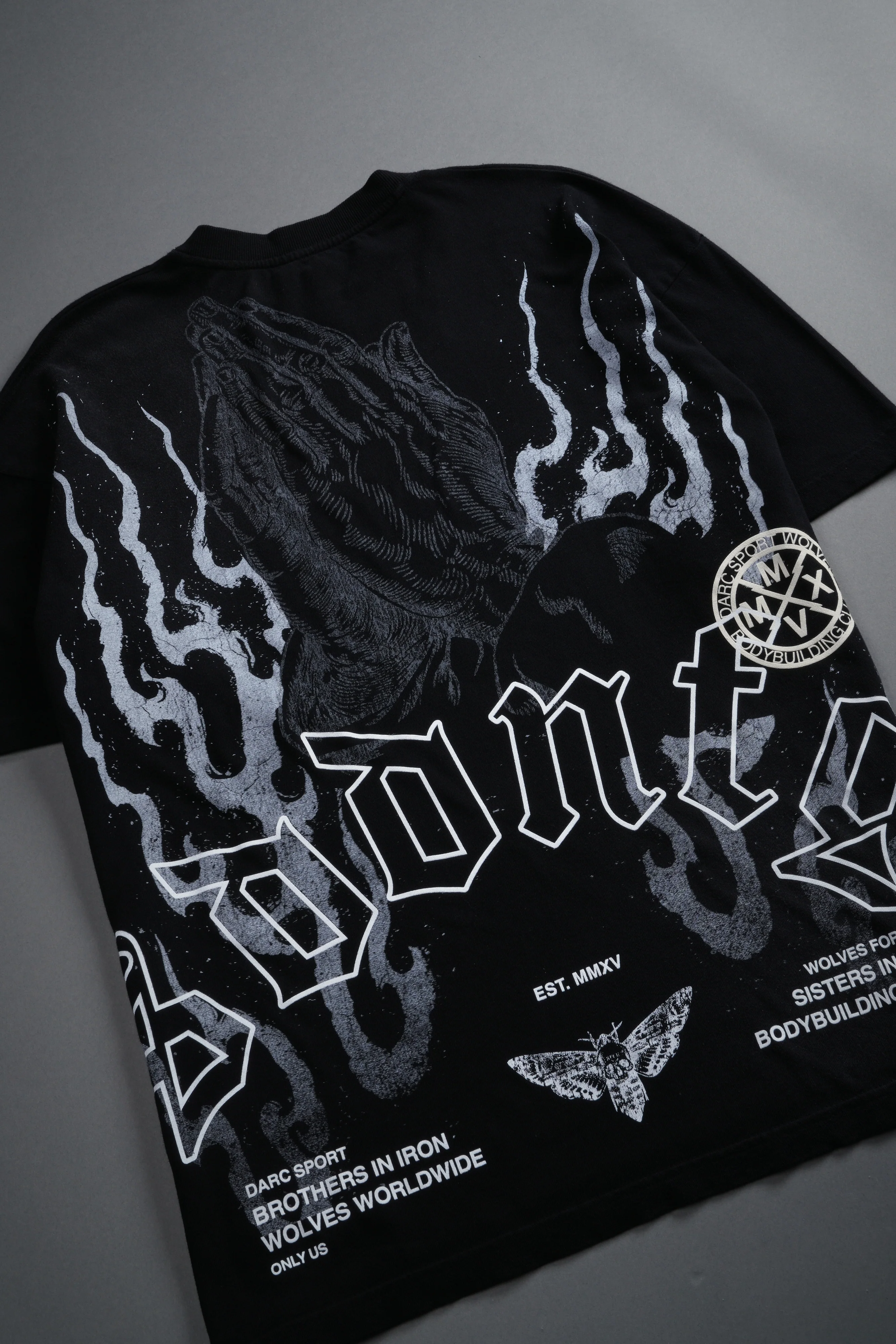 Our Sacrifice Premium Oversized Tee in Black Sun Fade - Image 10