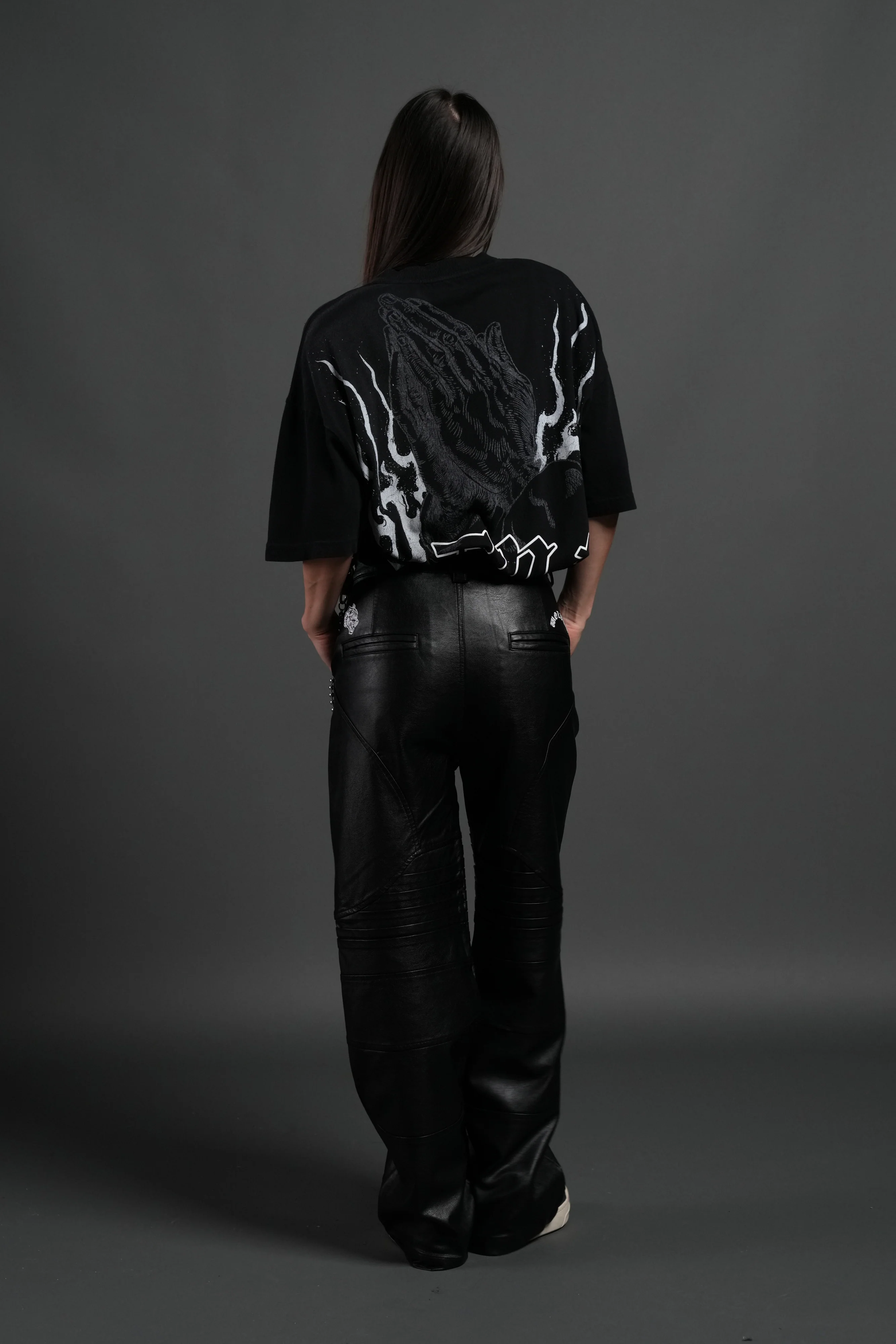 Our Sacrifice Premium Oversized Tee in Black Sun Fade - Image 6