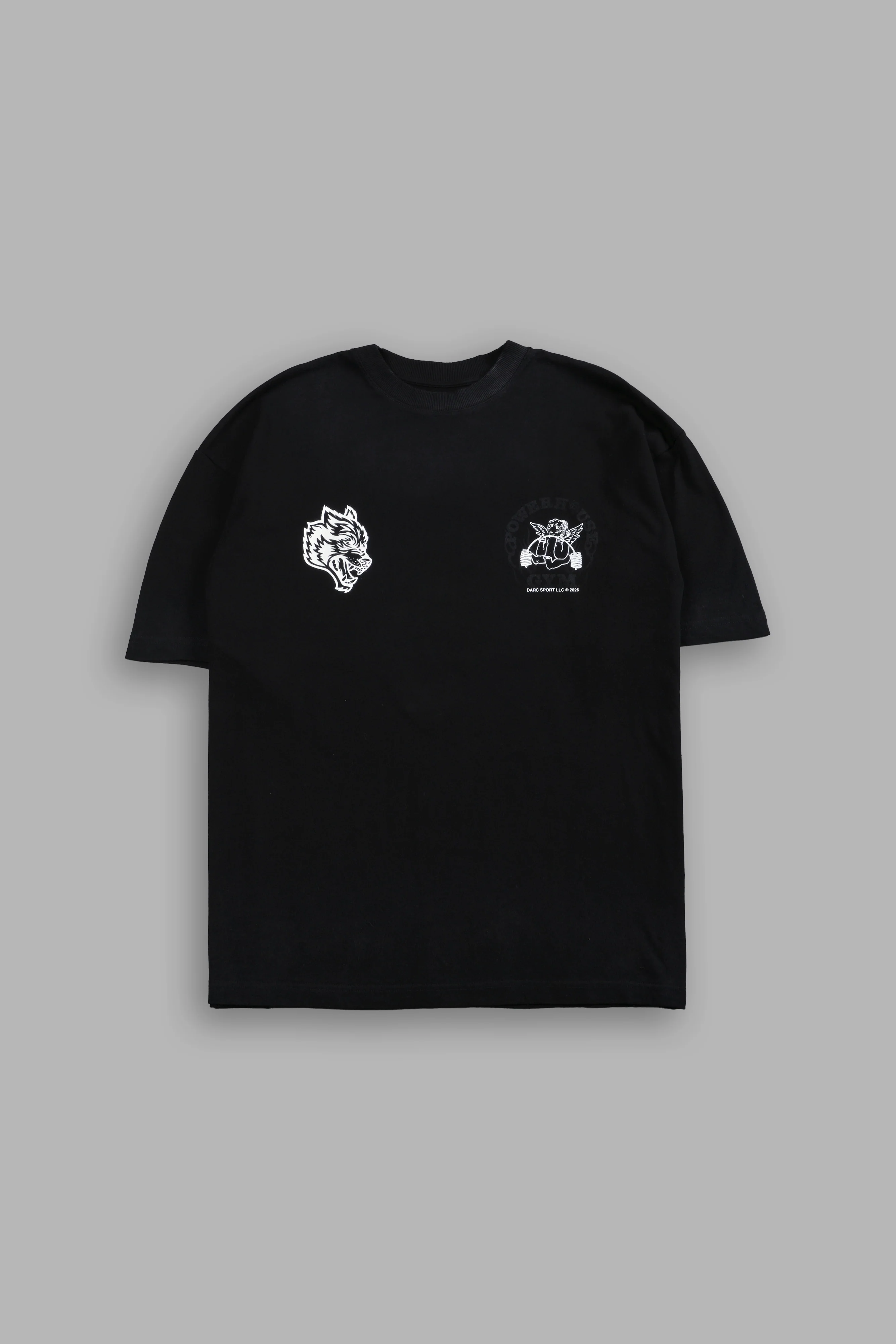 Powerhouse of the Cherub Unisex Premium Oversized Tee in Black Drift Wash - Image 3