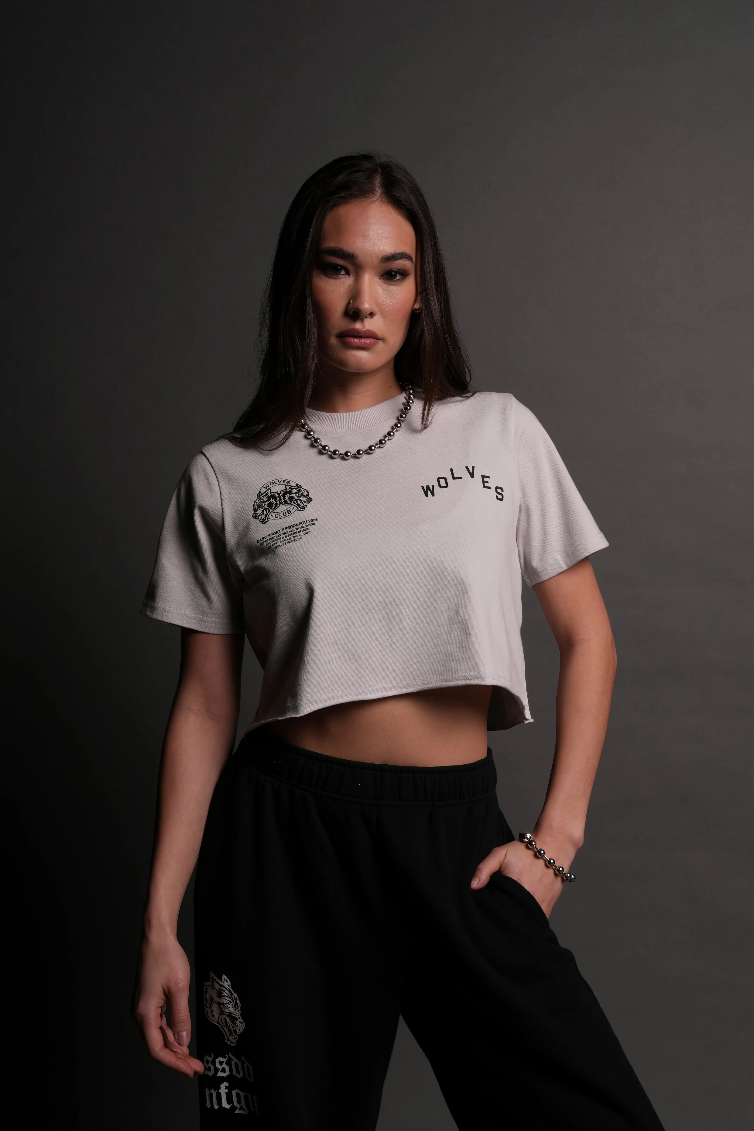 Pyramid V2 "Premium" (Cropped) Tee in Stone - Image 2