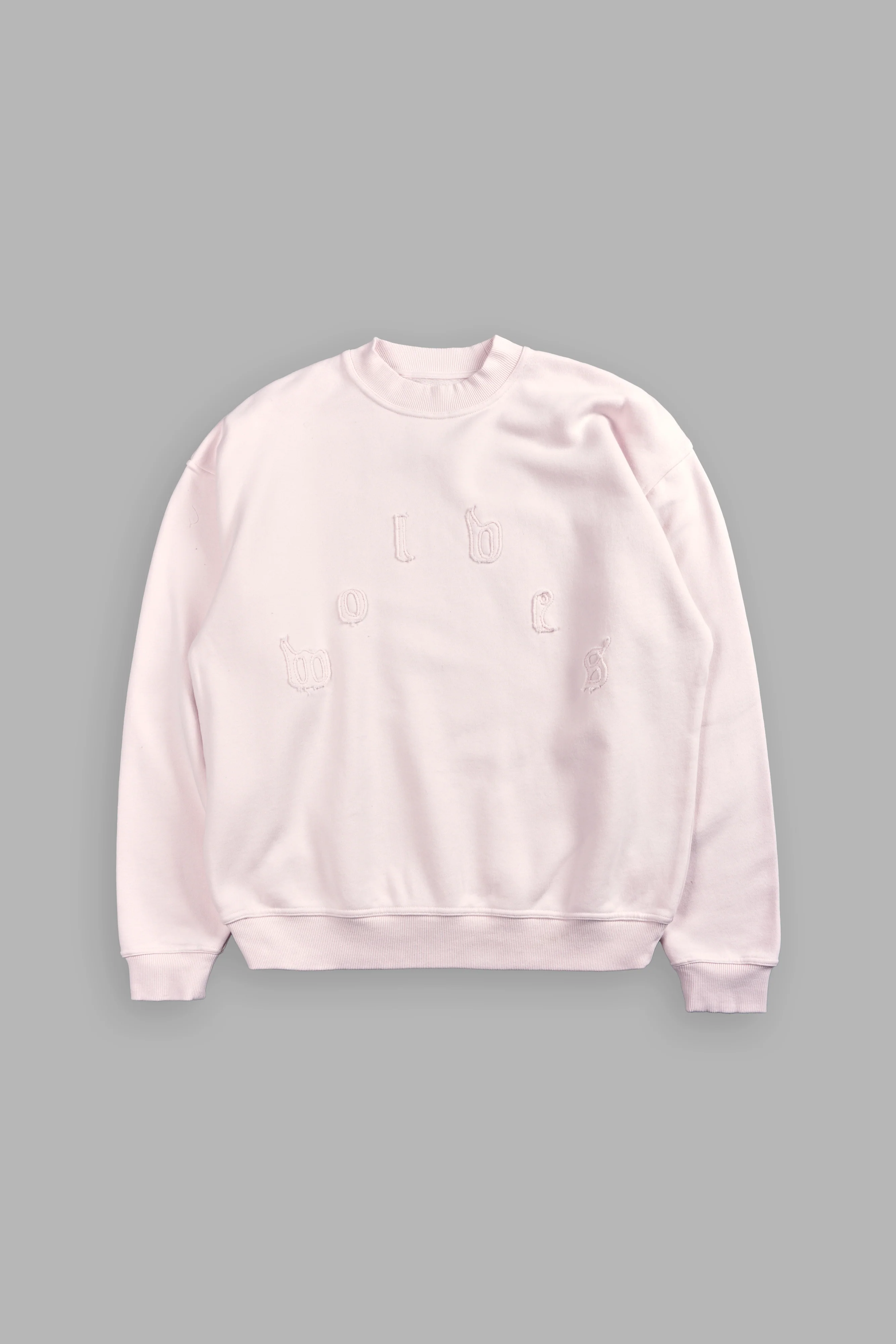 Pyramid Wolves Applique London Crewneck in Blush Pink - Image 7