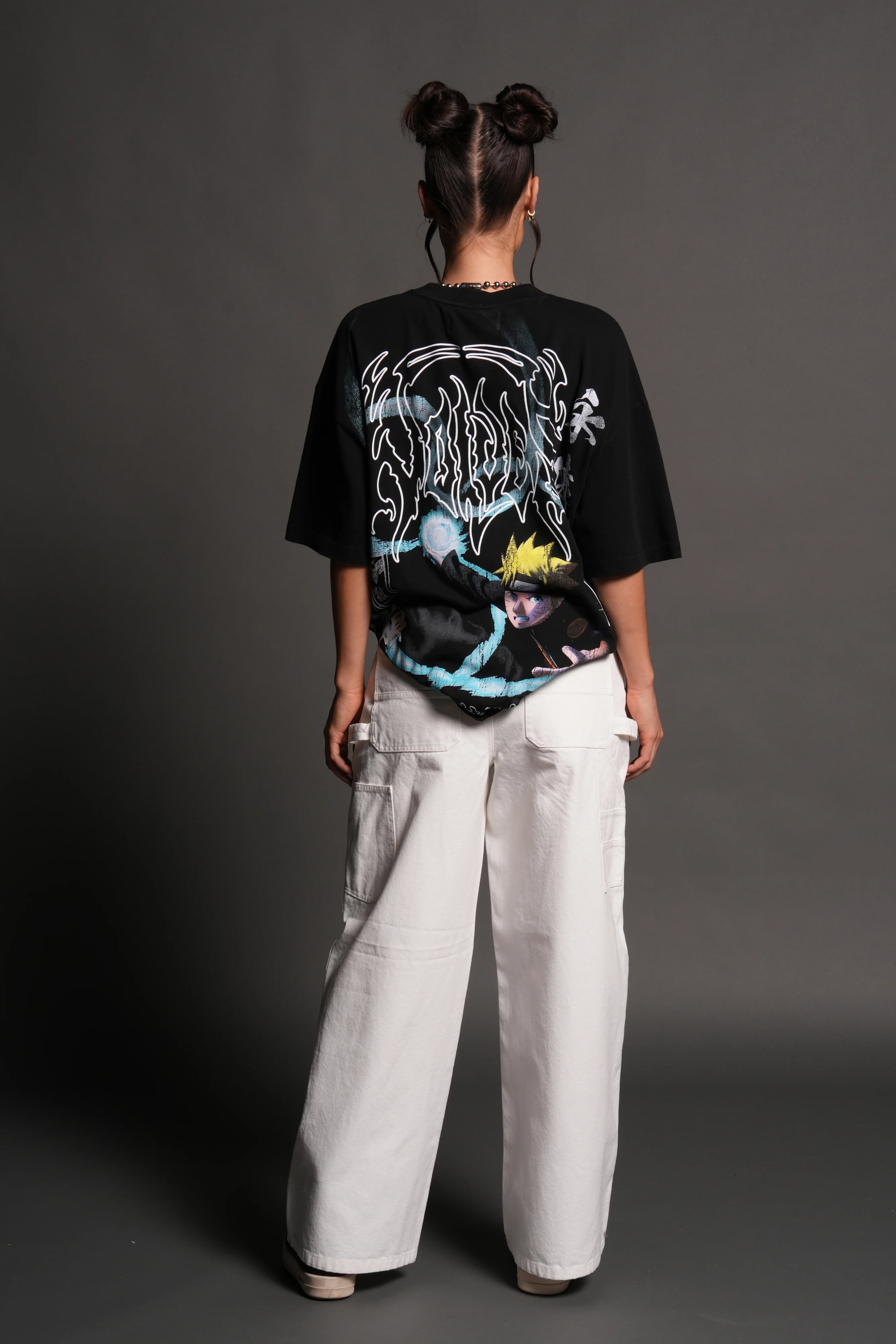 Rasengan Premium Oversized Tee in Black - Image 6