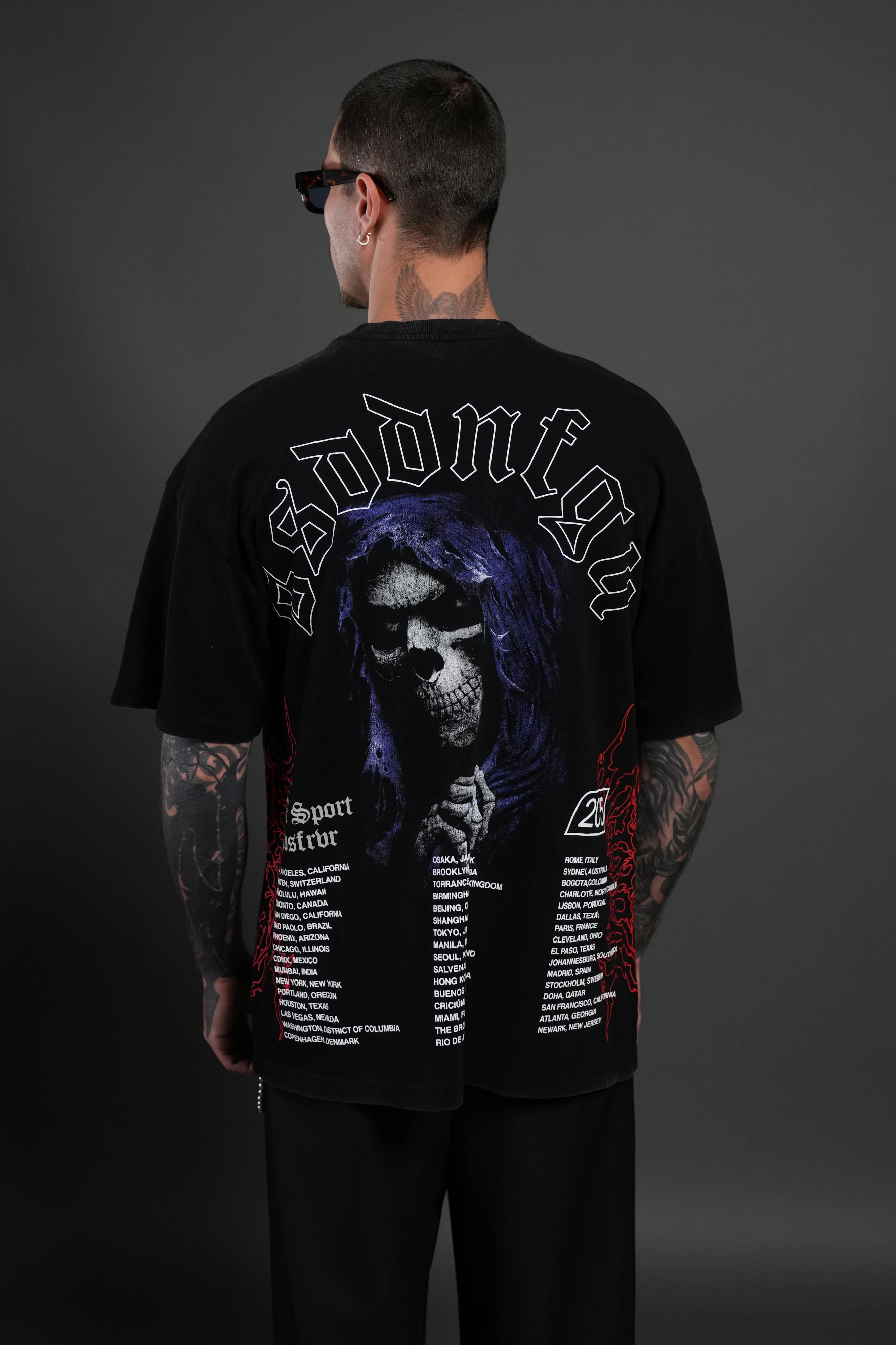 Reaper Tour Premium Oversized Tee in Black - Image 4