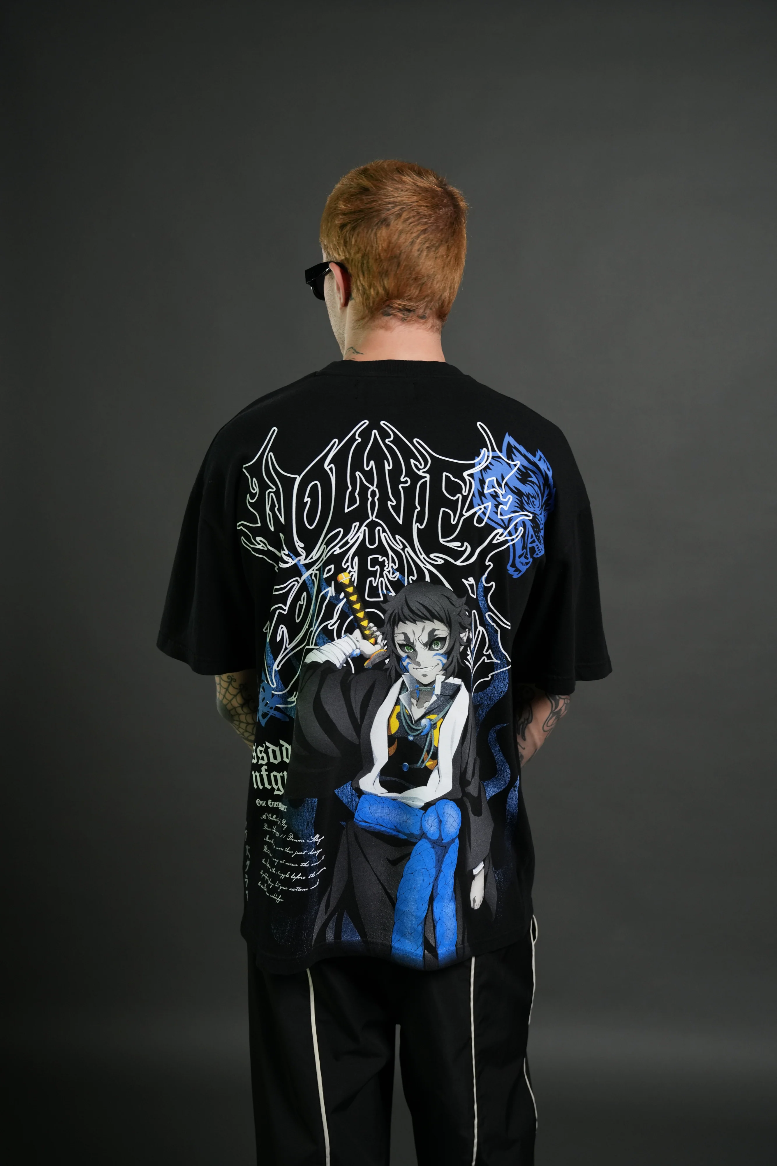Relentless Premium Oversized Tee in Black - Image 4